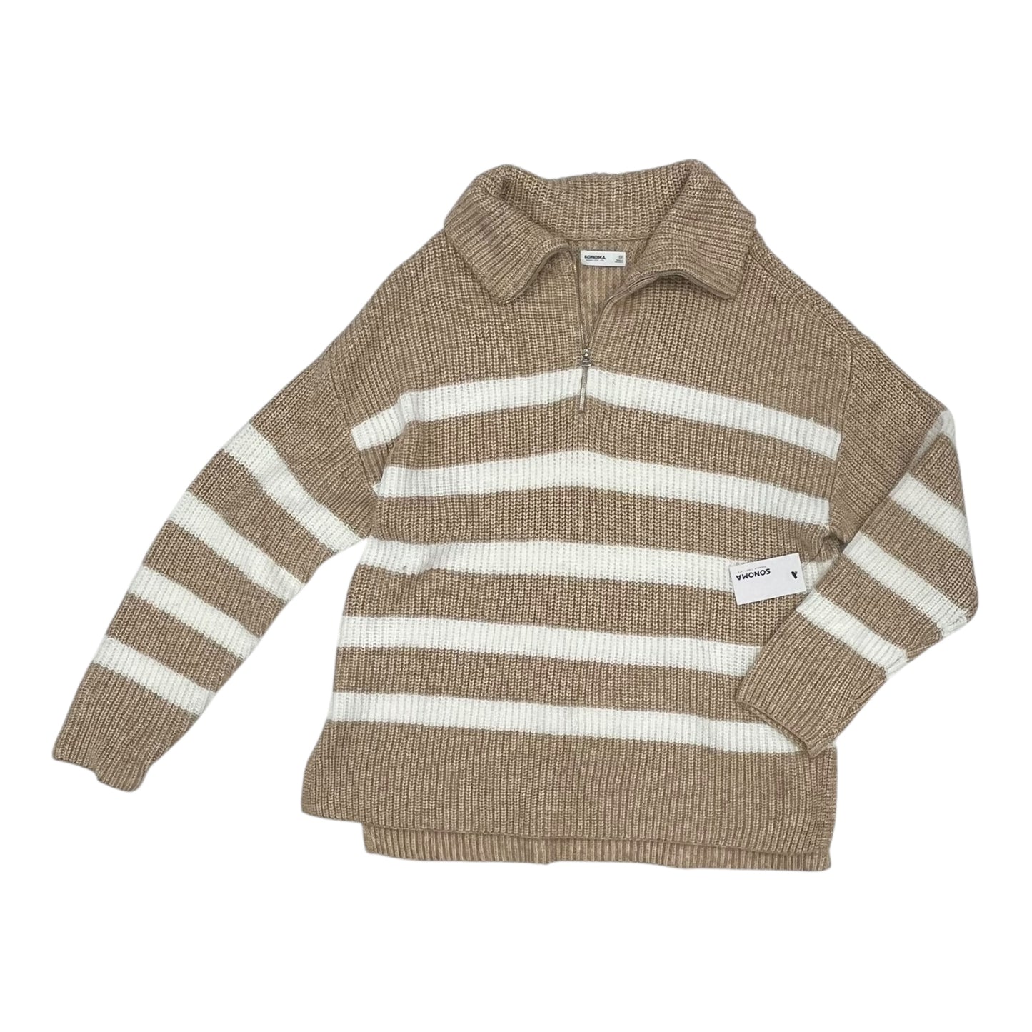 Sweater By Sonoma In Cream & Tan, Size:Xl