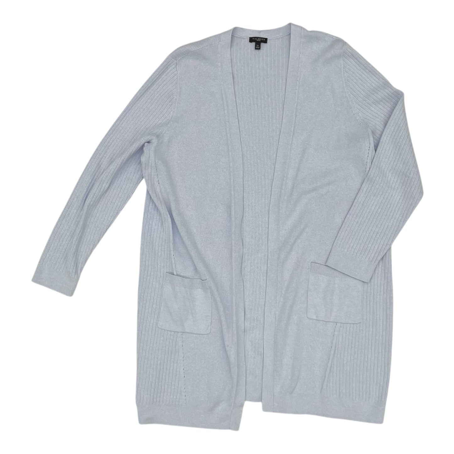 Sweater Cardigan By Talbots In Blue, Size:Lp