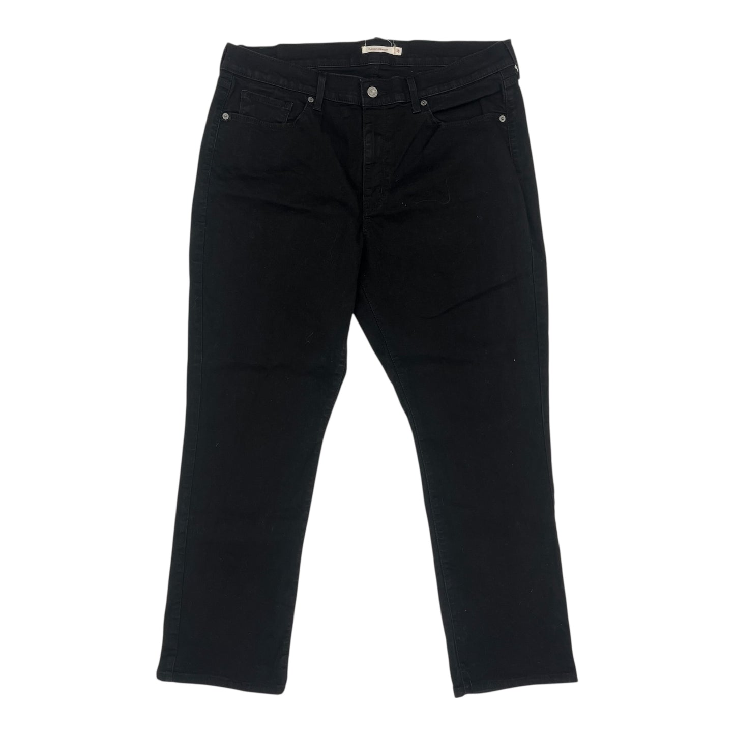Jeans Skinny By Levis In Black Denim, Size:18