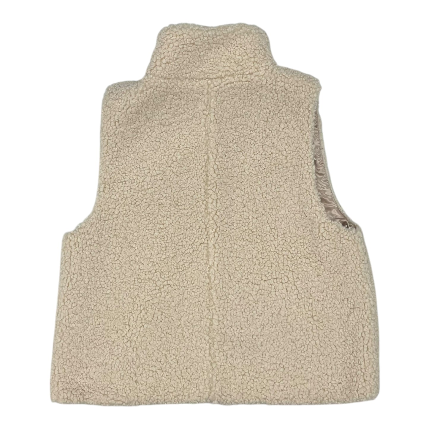 Vest Faux Fur & Sherpa By J. Crew In Tan, Size:L