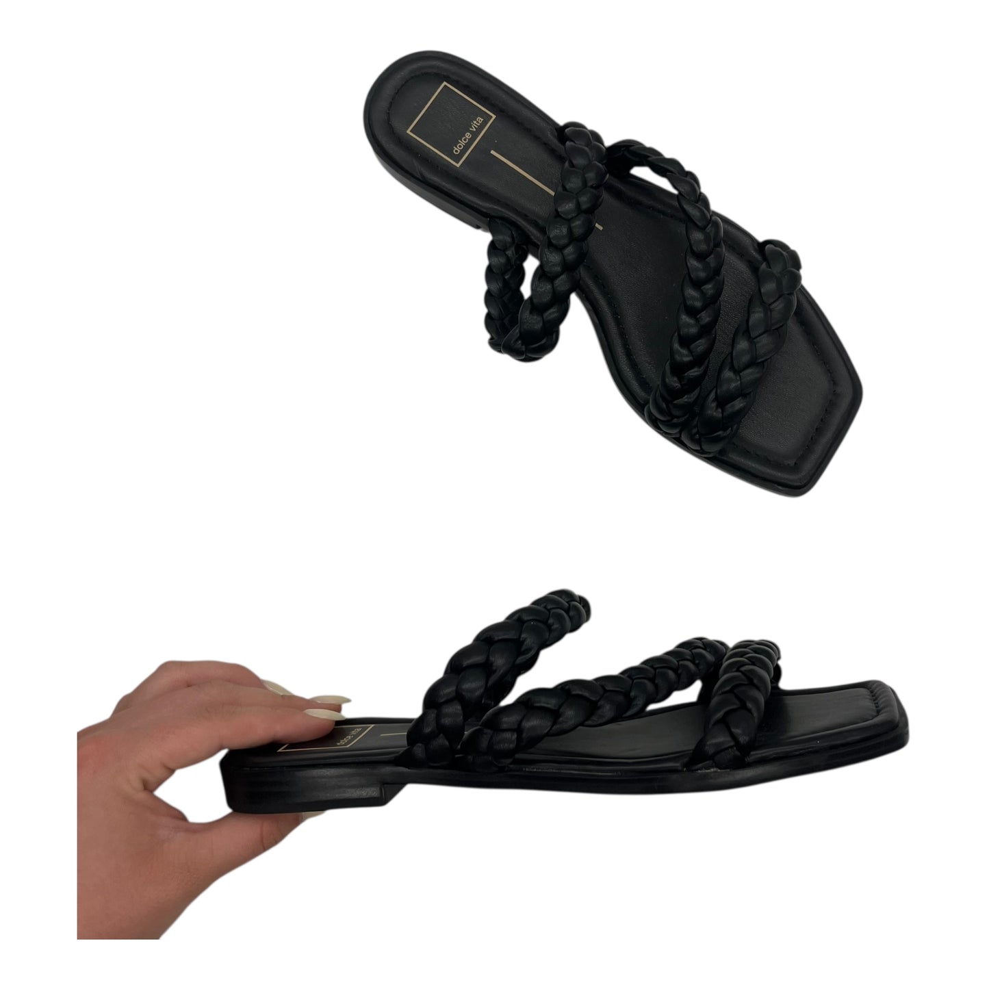 Sandals Flats By Dolce Vita In Black, Size:8.5