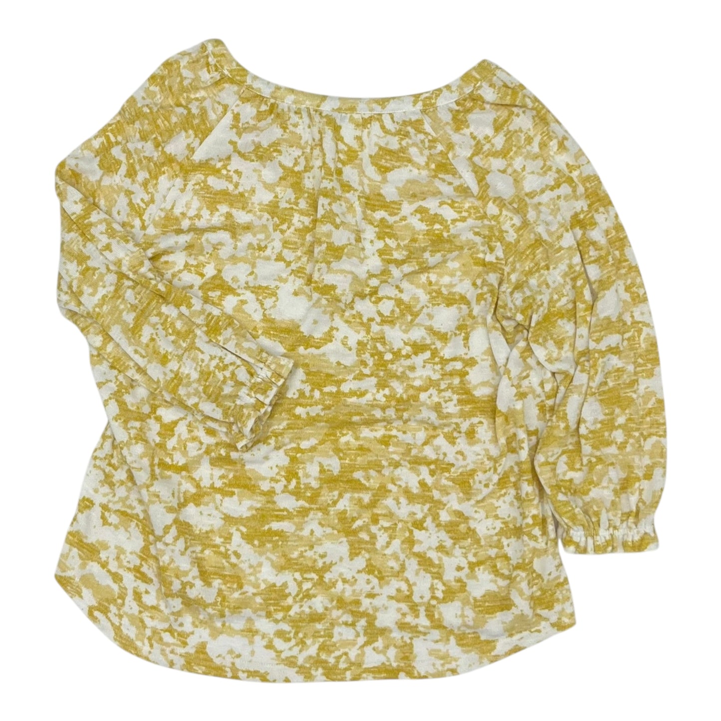Top 3/4 Sleeve By Rose And Olive In Yellow, Size:Xl