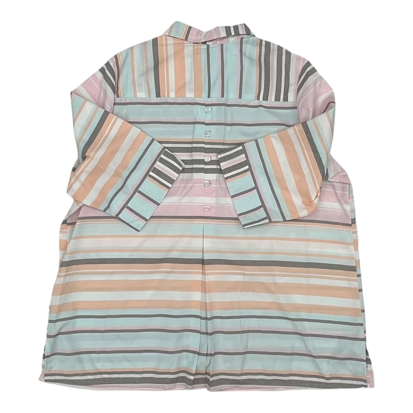 Top 3/4 Sleeve By Blair In Striped Pattern, Size:2X