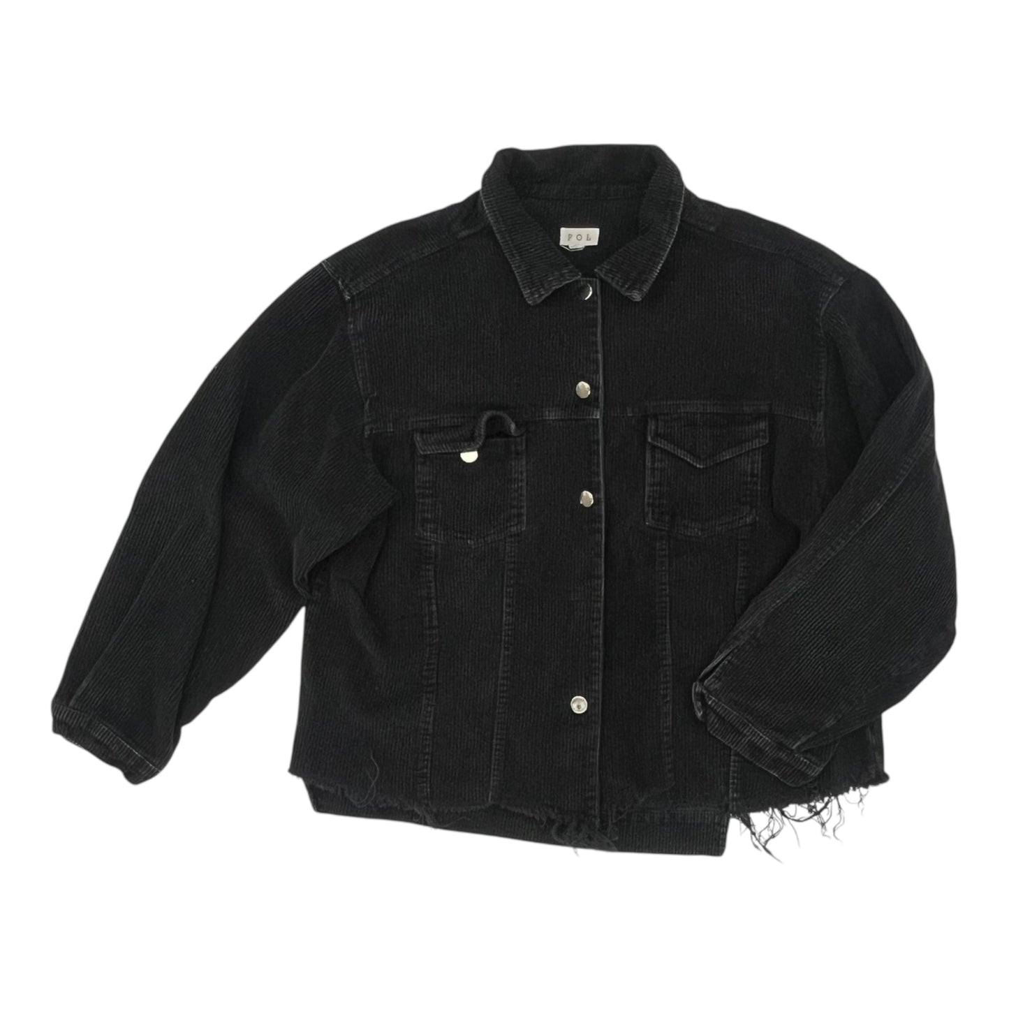 Jacket Shirt By Pol In Black, Size:Xl
