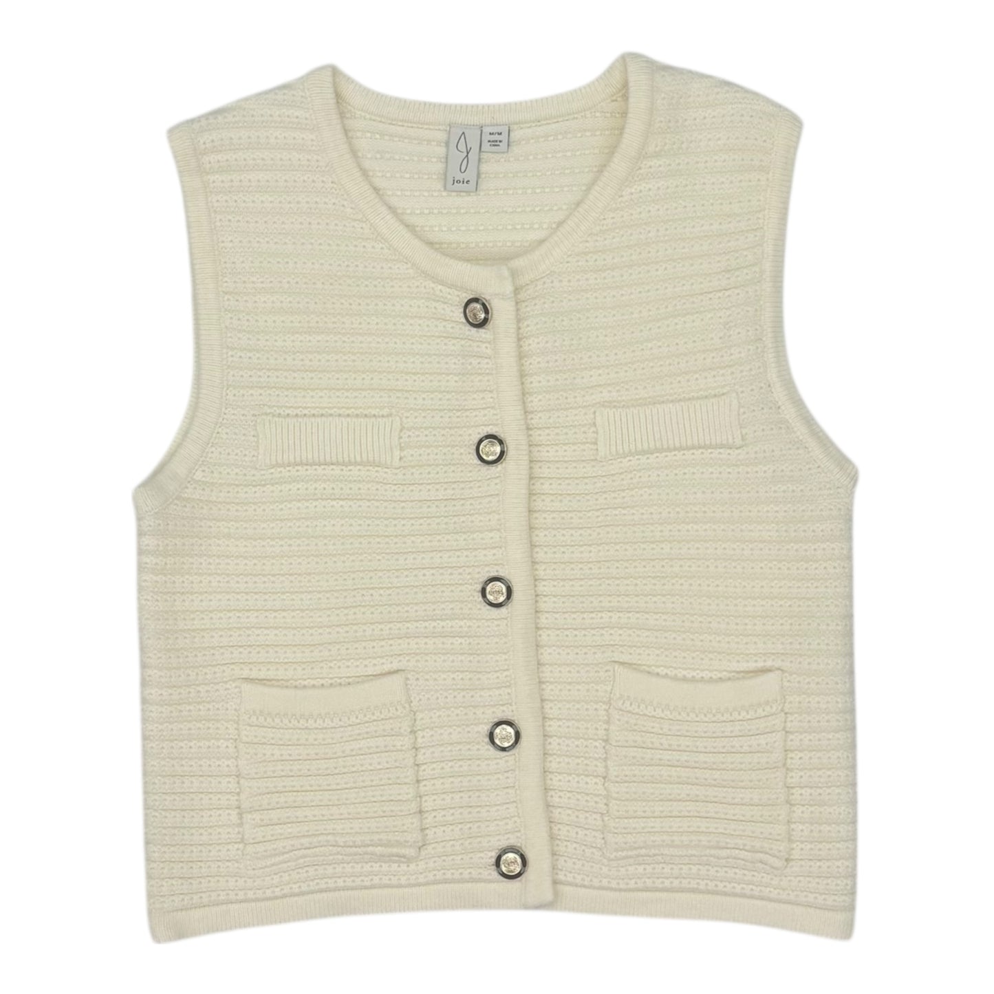 Vest Sweater By Joie In Cream, Size:M