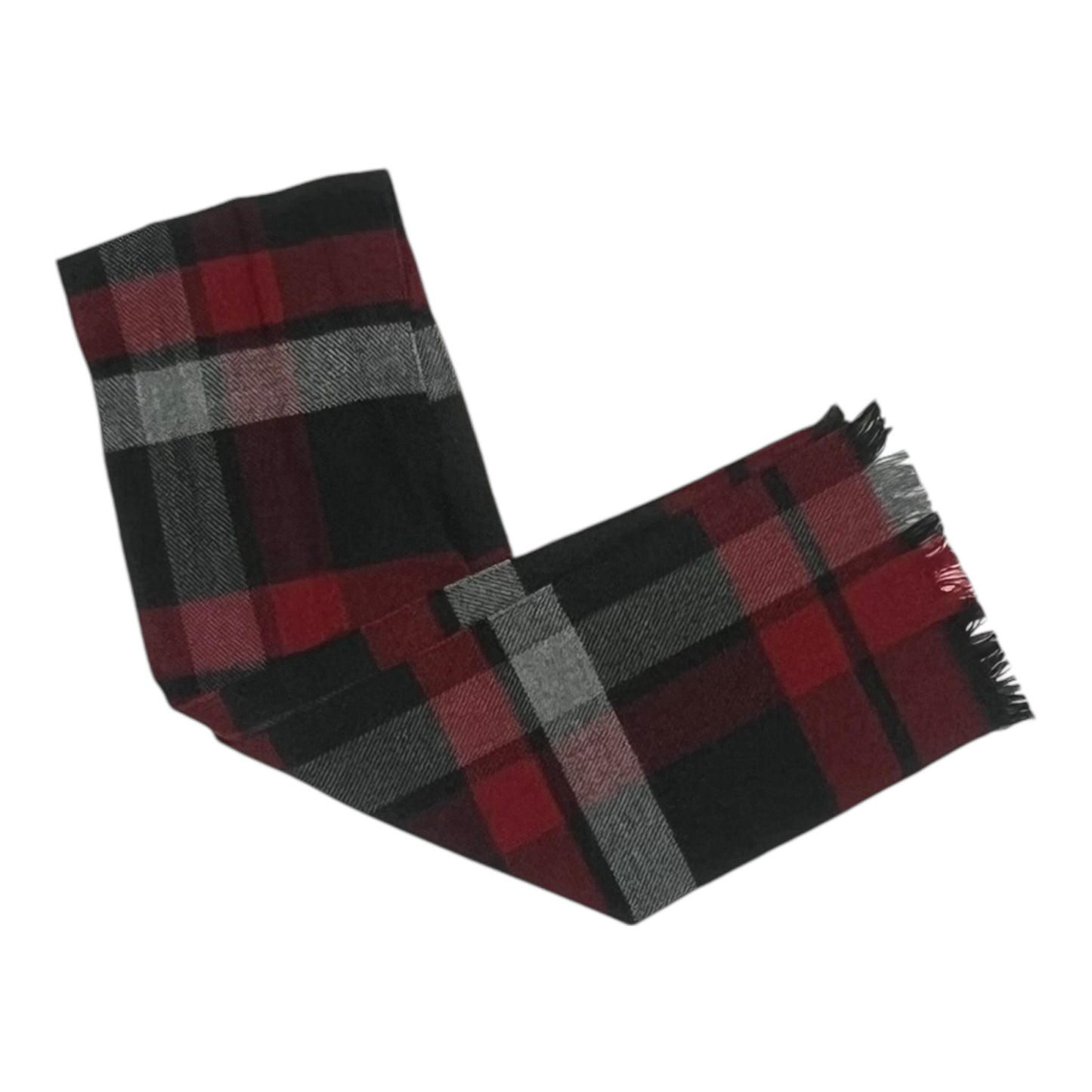 Scarf Winter By Clothes Mentor In Black & Red