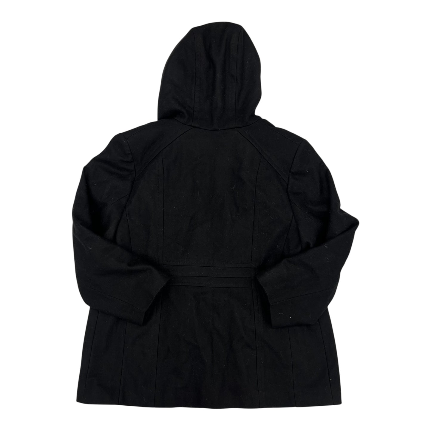 Coat Peacoat By Anne Klein In Black, Size:1X