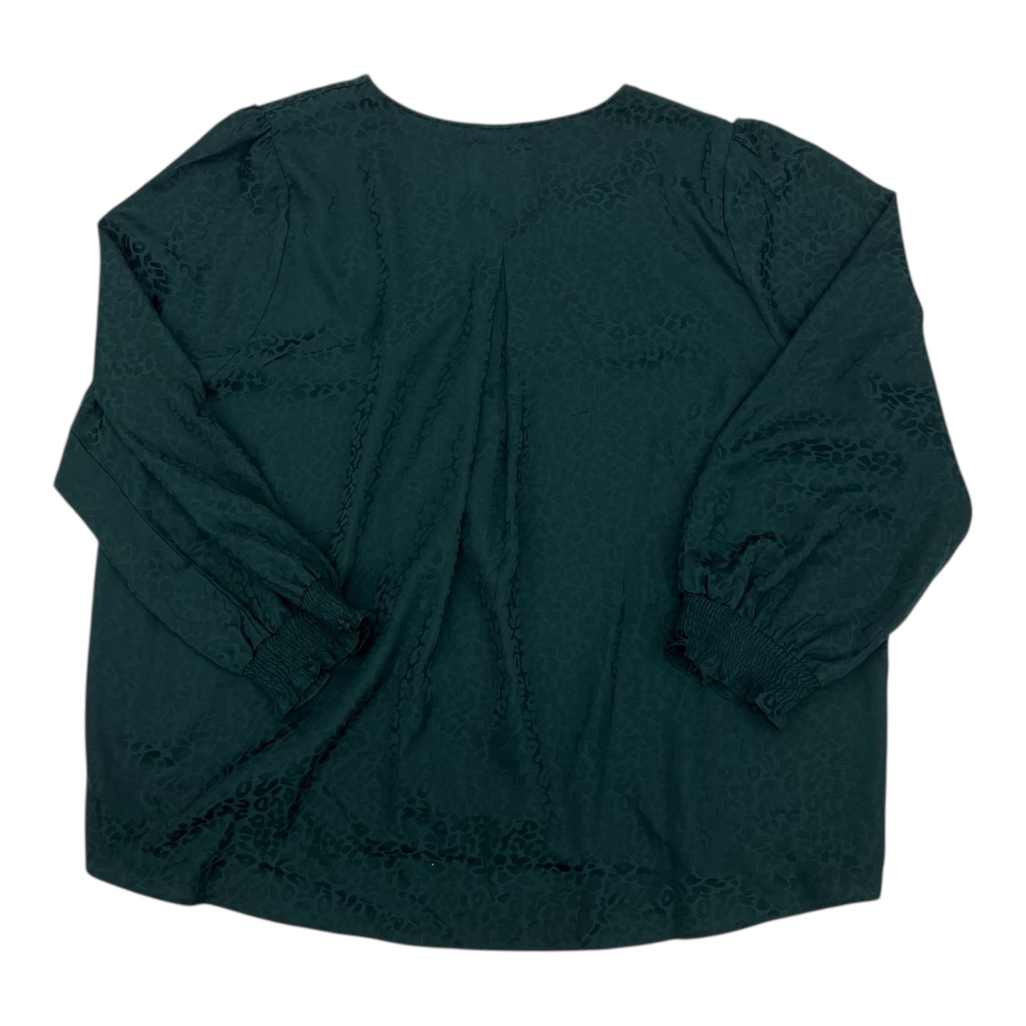 Blouse Ls By Skies Are Blue In Green, Size:3X