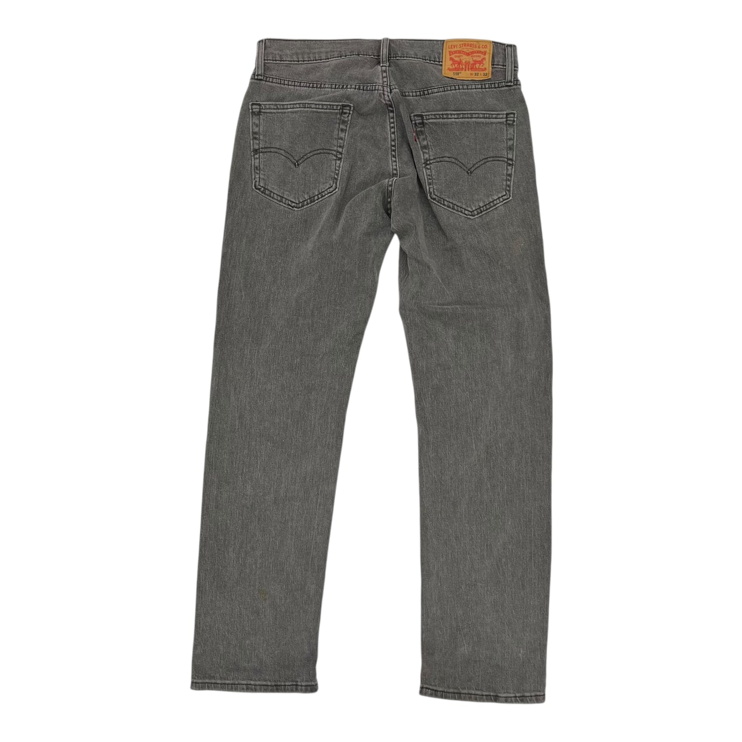 Jeans Straight By Levis In Black Denim, Size:14