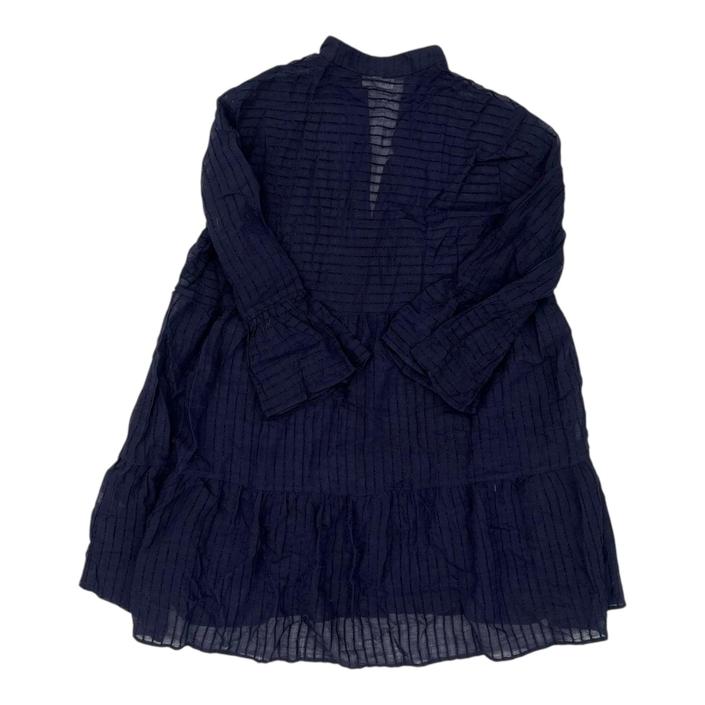 Tunic 3/4 Sleeve By Clothes Mentor In Navy, Size:M
