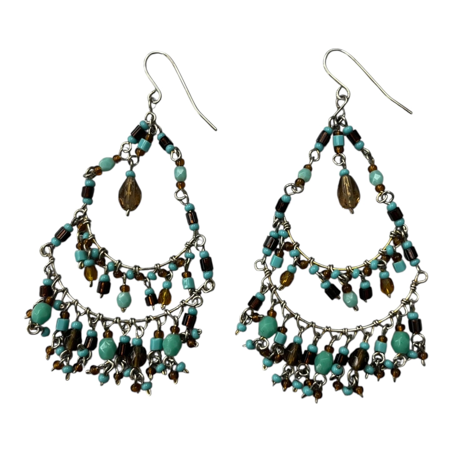 Earrings Dangle/Drop By Cme In Blue & Brown