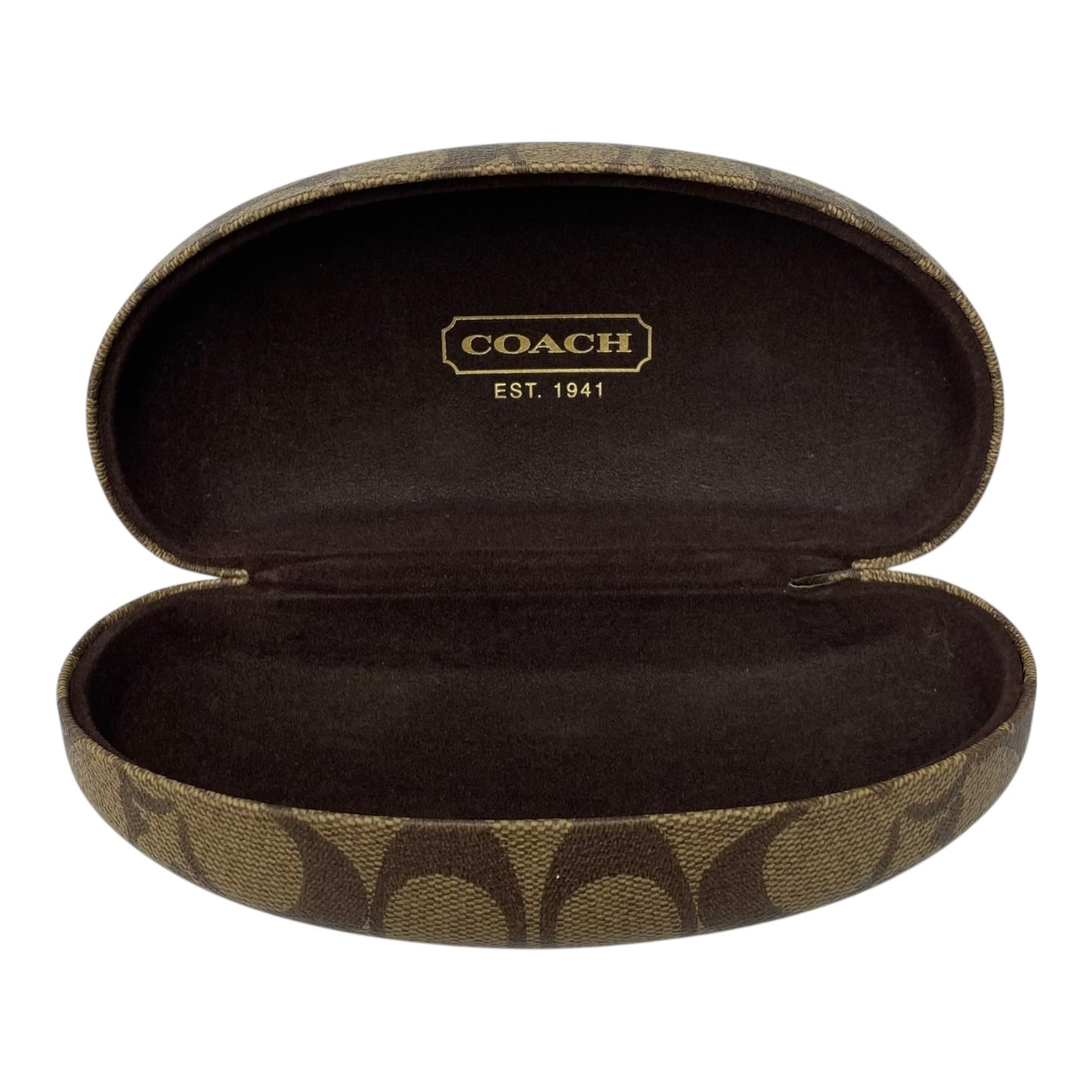 Sunglass Case Designer By Coach In Brown