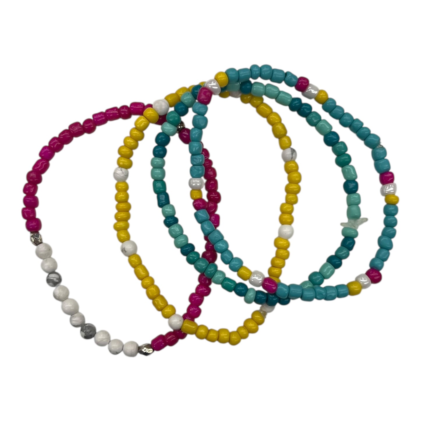 BRACELET BEADED by CLOTHES MENTOR In MULTI, Size: 03 PIECE SET