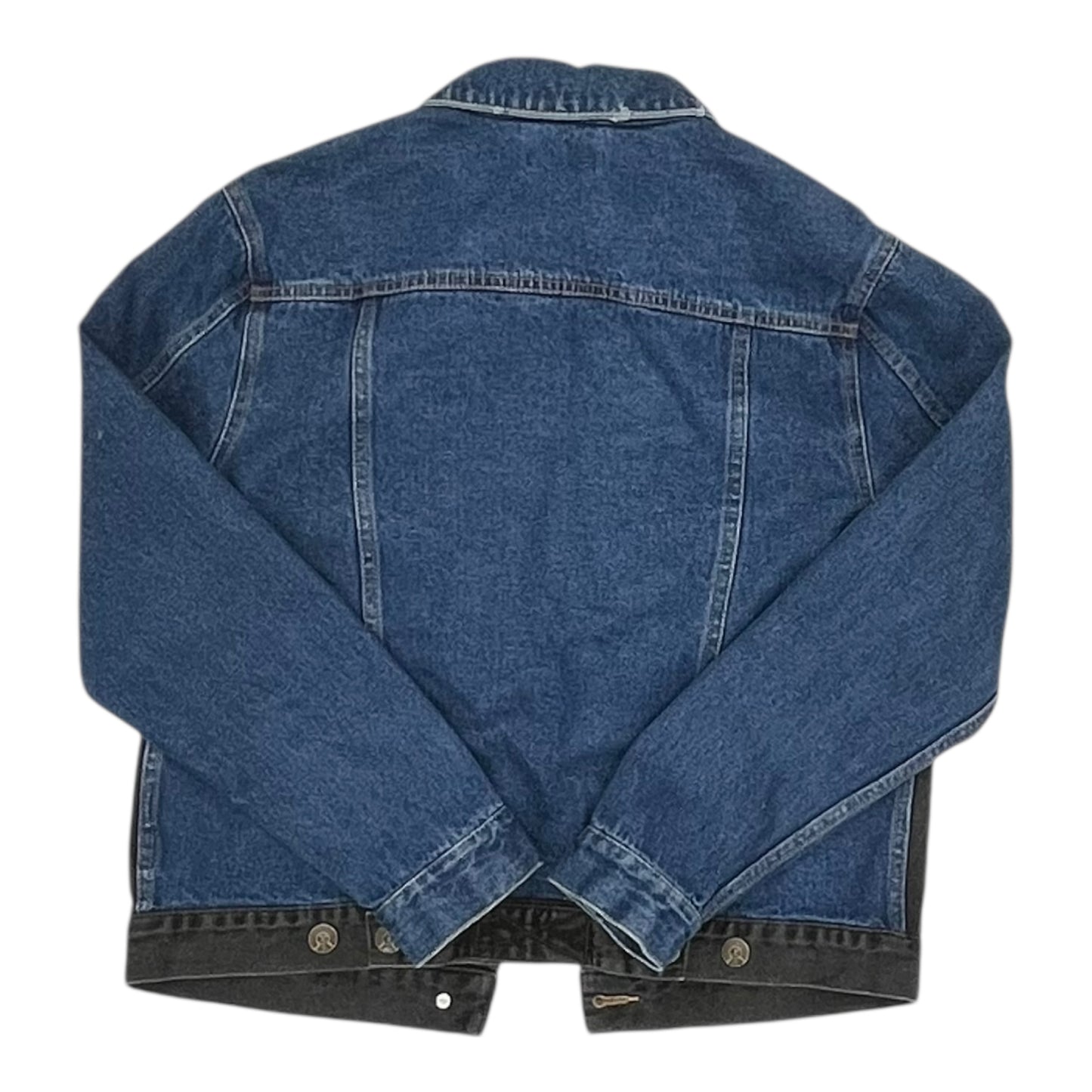 Jacket Denim By Clothes Mentor In Black & Blue, Size:M