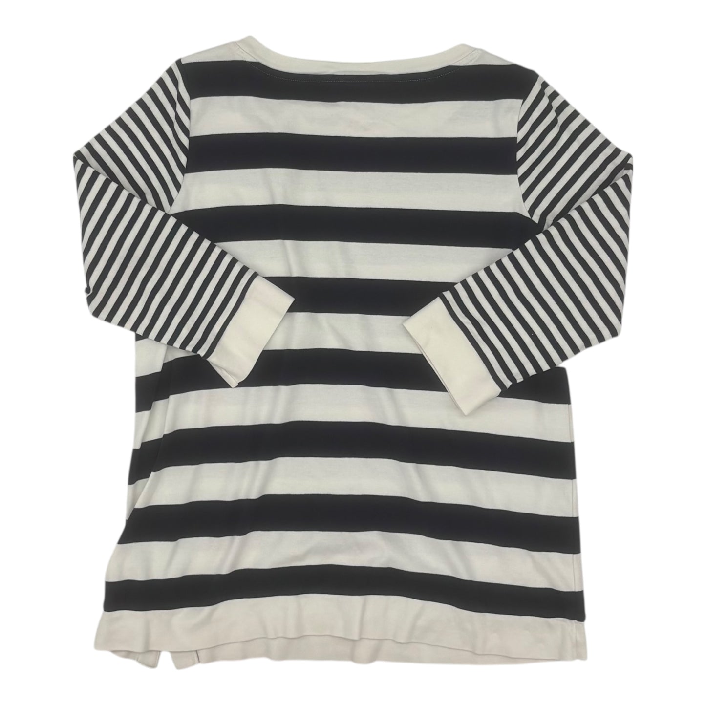 Top LS By J. Jill In Blue & Cream, Size:S