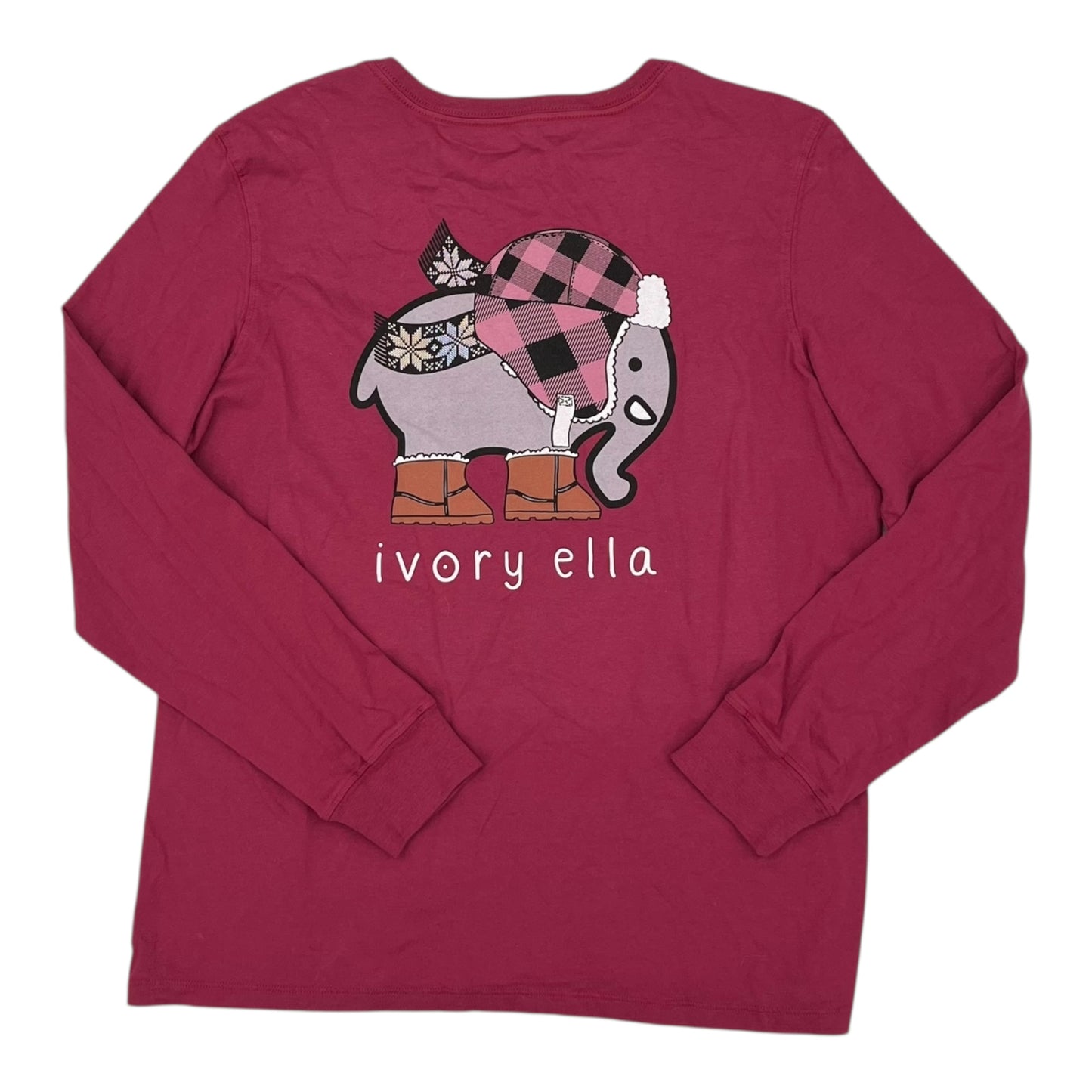 Top Ls By Ivory Ella In Maroon, Size:L