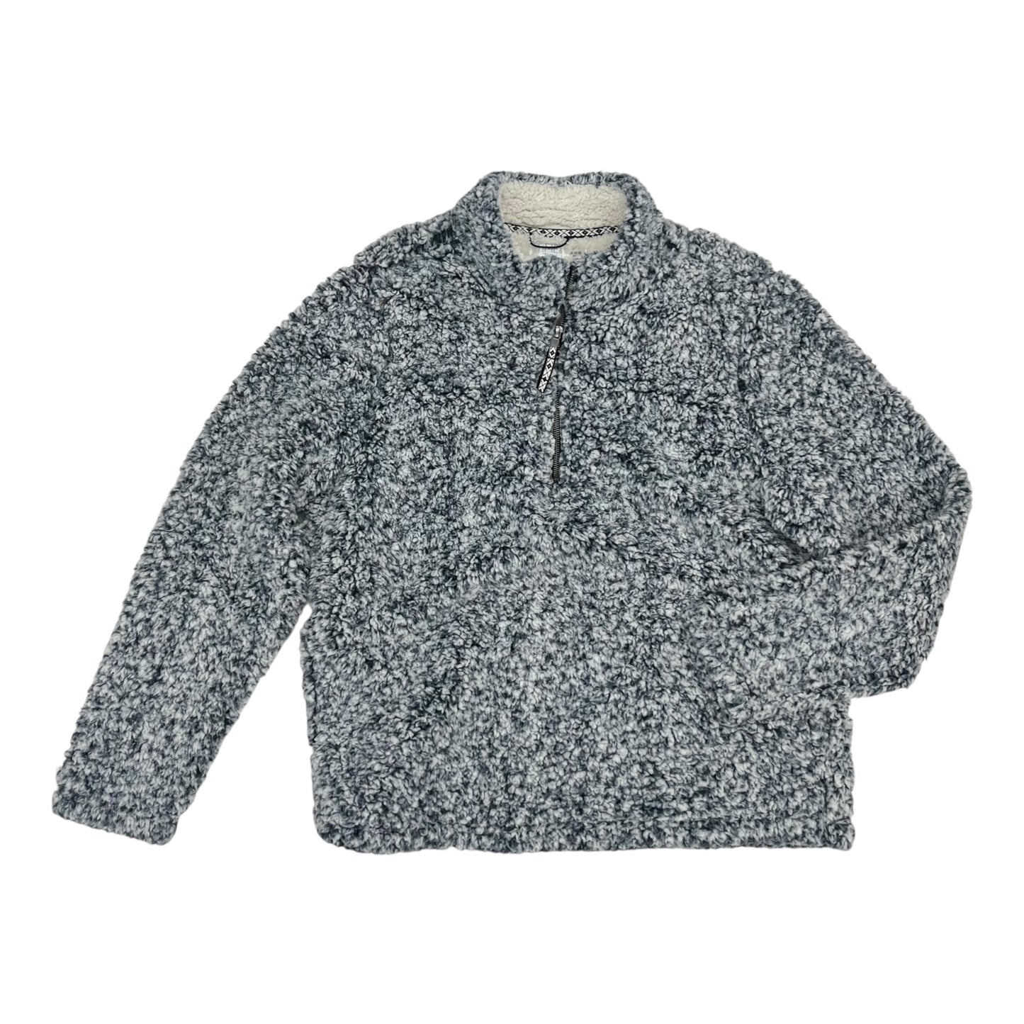Jacket Faux Fur & Sherpa By Time And Tru In Blue & White, Size:Xl