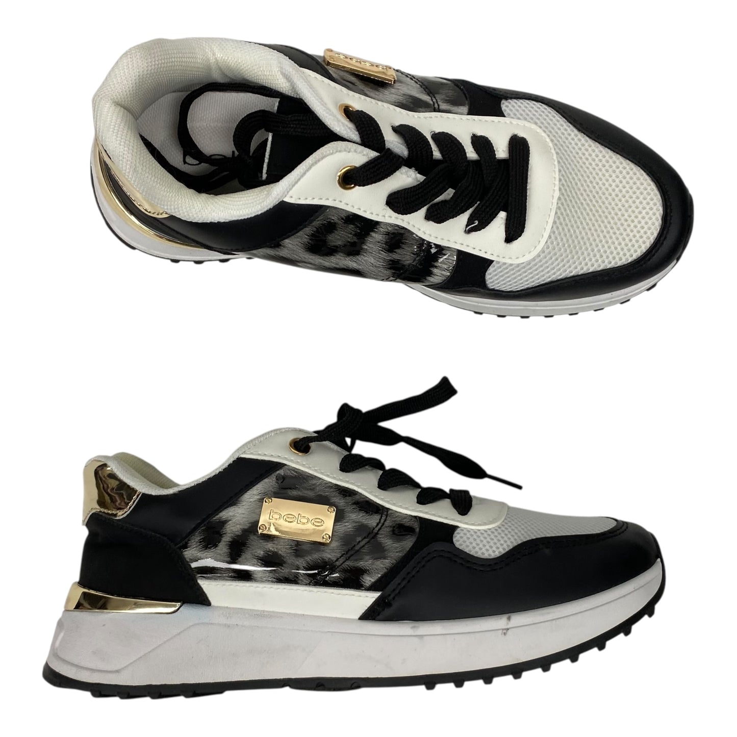 Shoes Sneakers By Bebe In Animal Print, Size:8