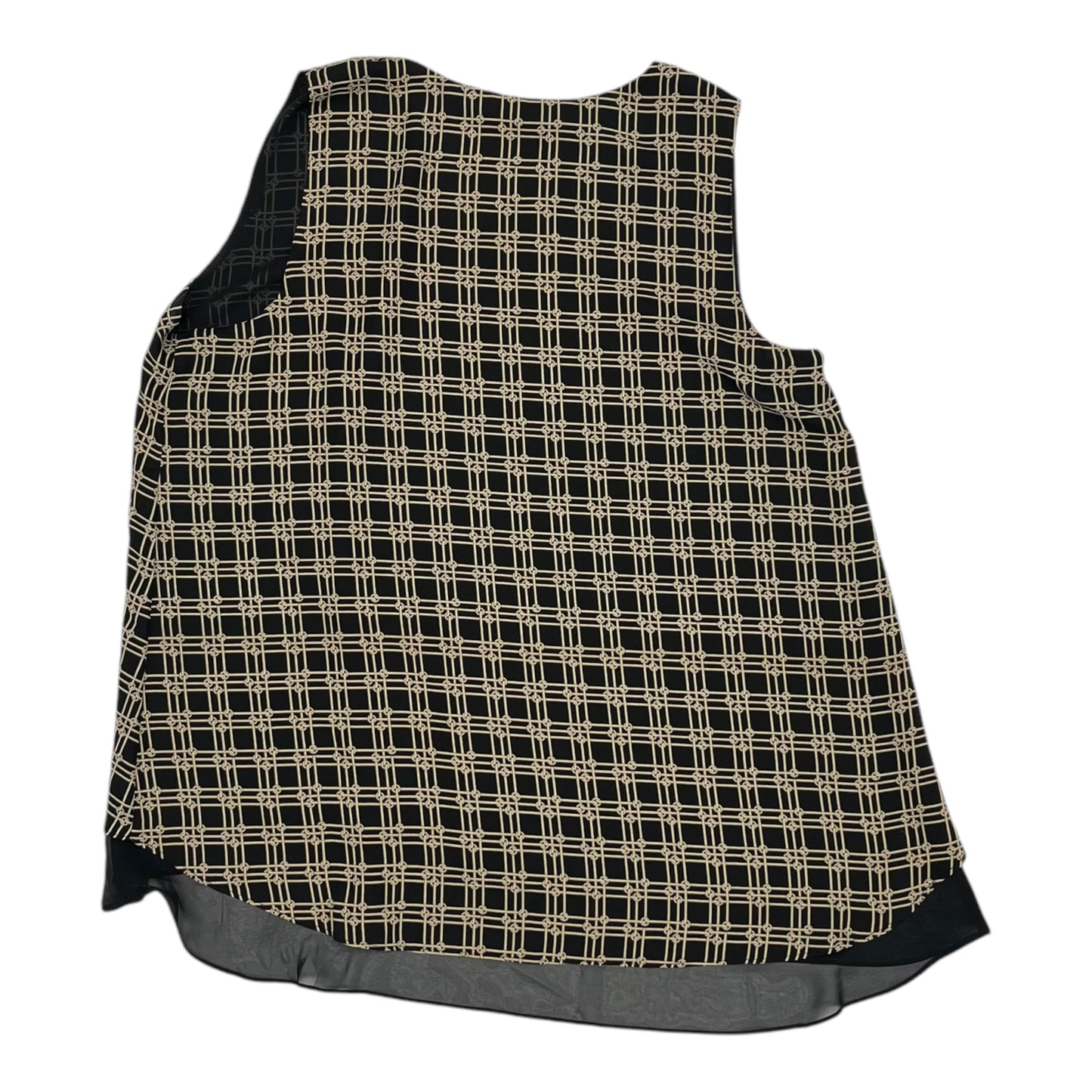 Blouse Sleeveless By Cato In Black & Brown, Size:Xl