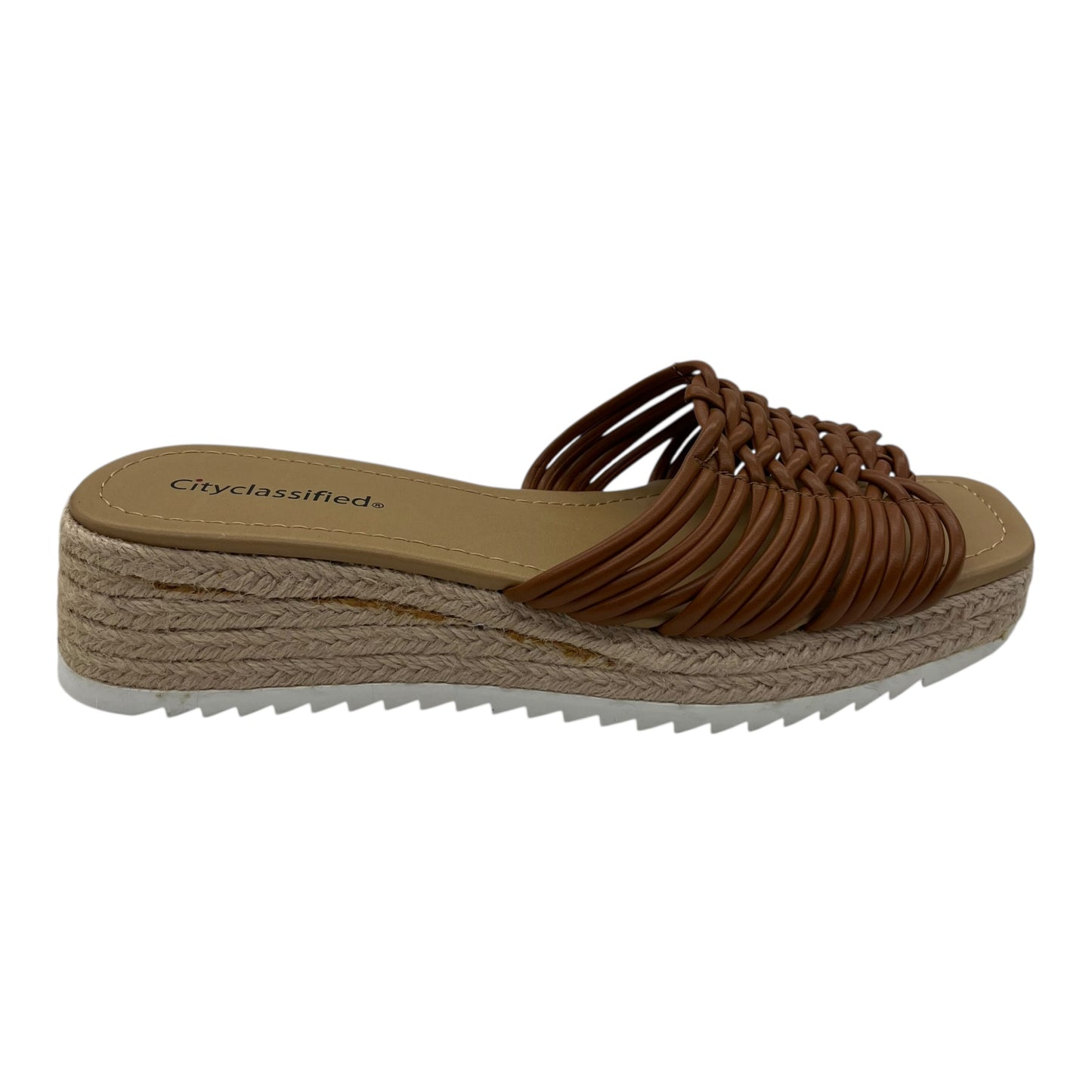 Sandals Heels Wedge By City Classified In Brown, Size:10