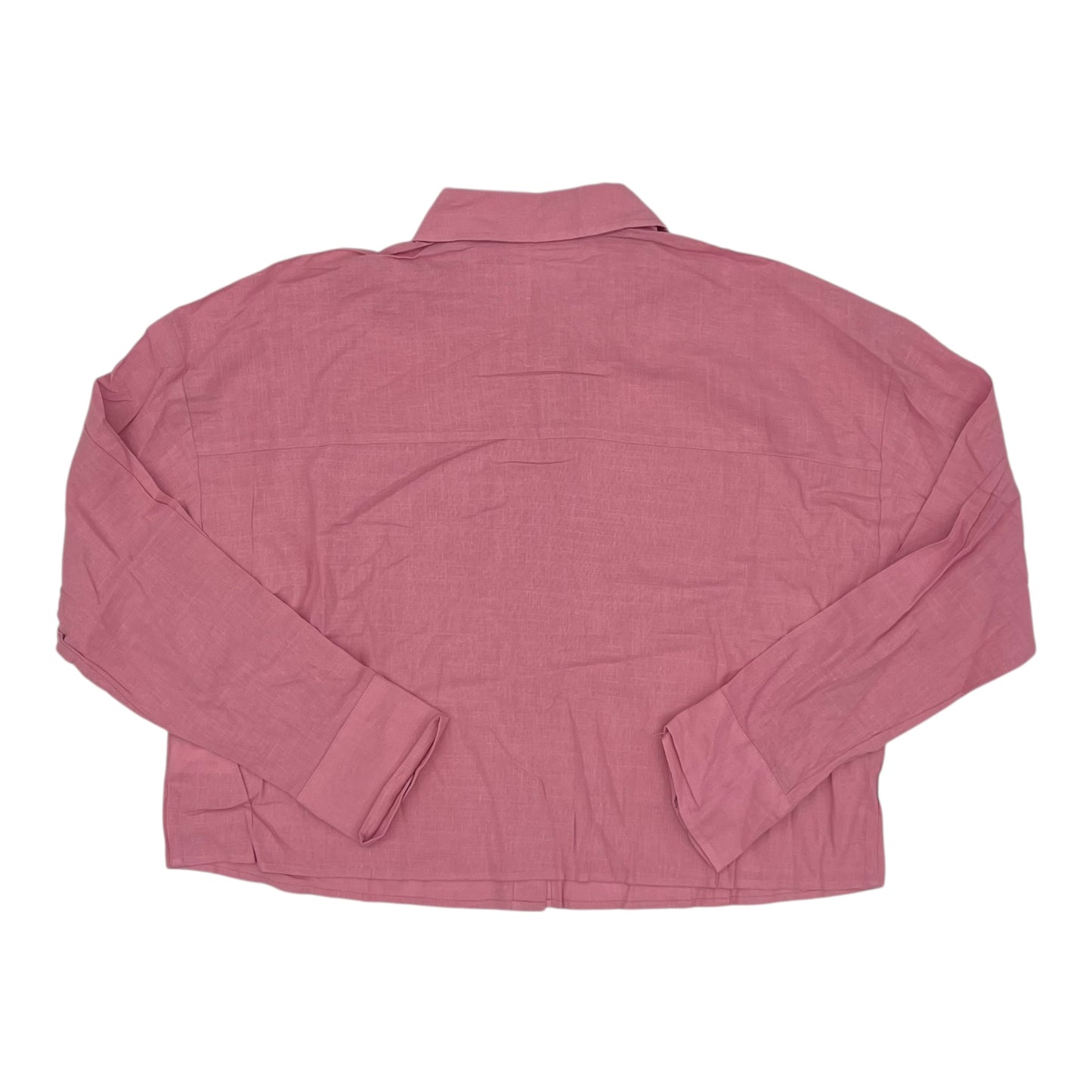 Blouse Ls By Express In Pink, Size:L
