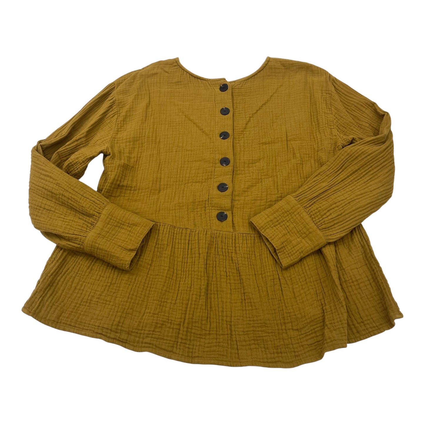 Blouse Ls By Madewell In Yellow, Size:L
