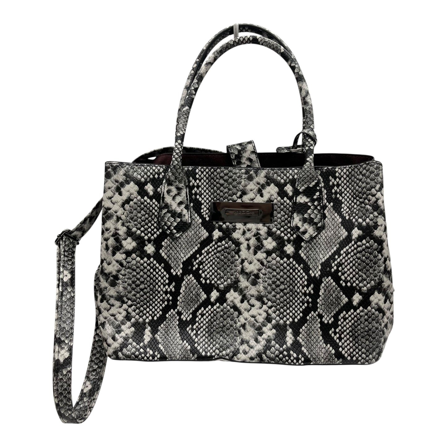 Handbag By Aldo In Snakeskin Print, Size:Medium