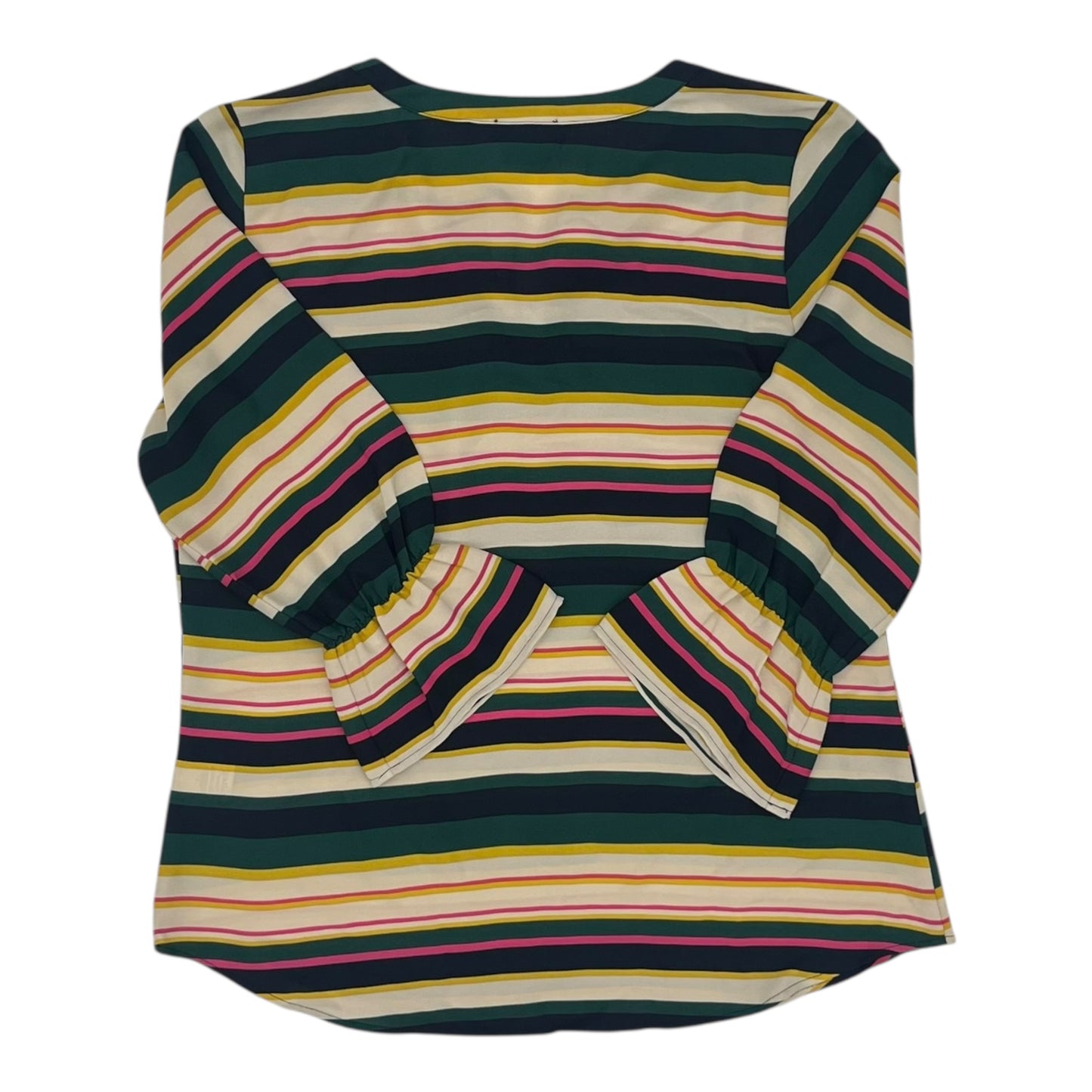 Blouse 3/4 Sleeve By Van Heusen In Striped Pattern, Size:Xs