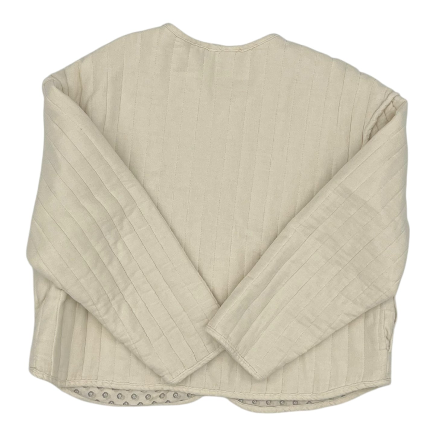 Jacket Puffer & Quilted By Old Navy In Cream, Size:L