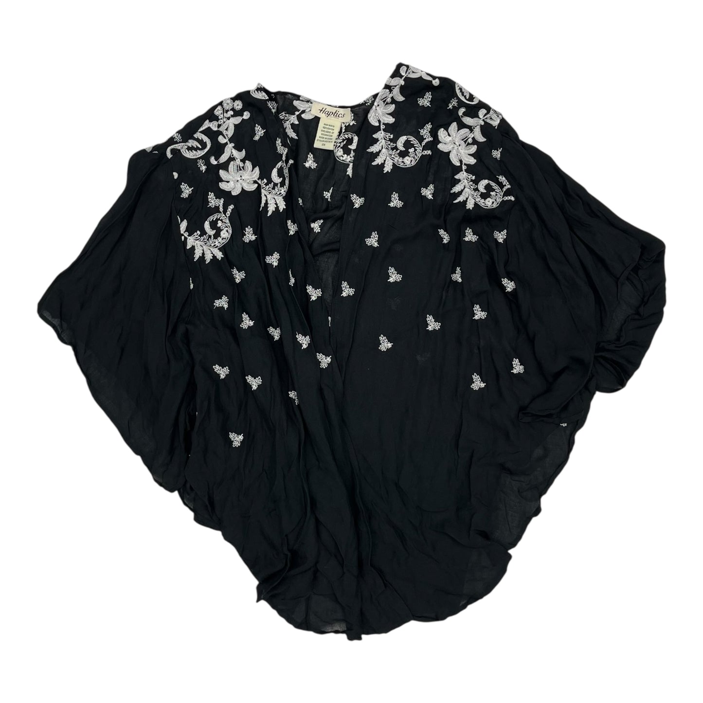 Kimono By Haptics In Black & White, Size:2X
