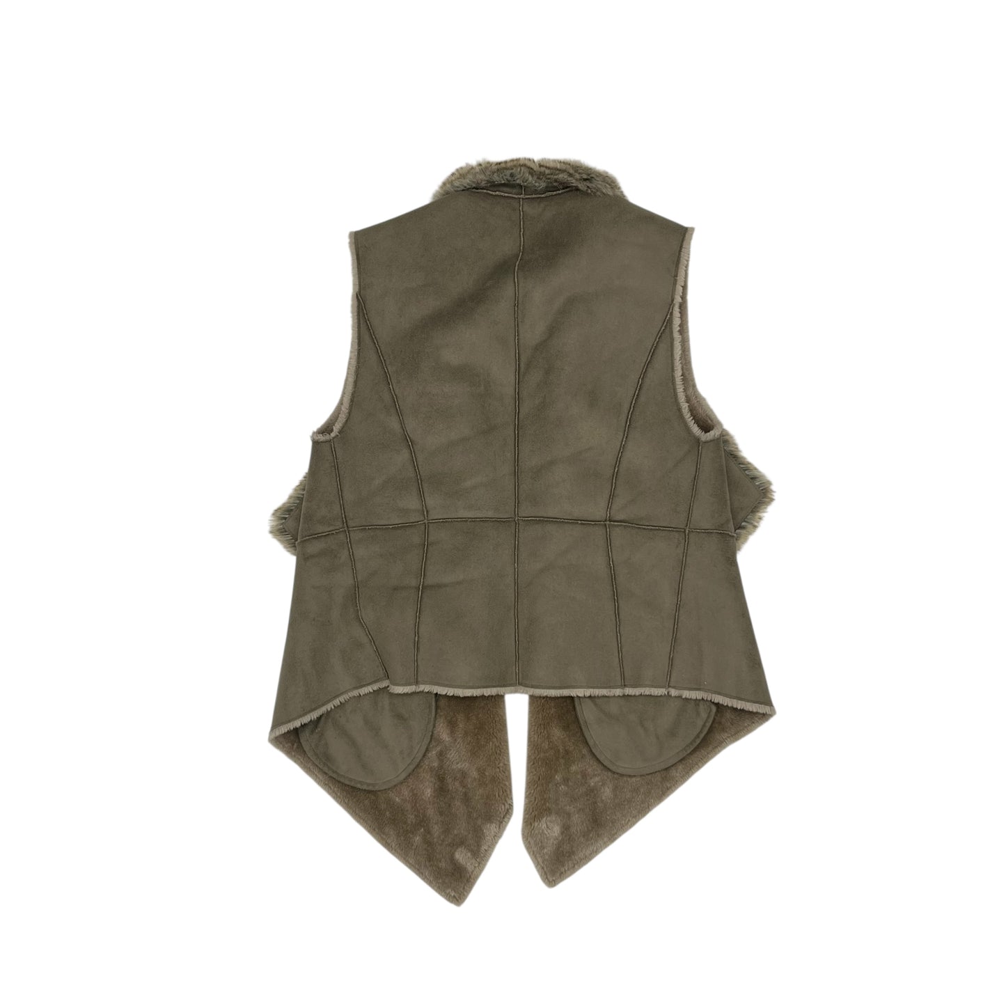 Vest Faux Fur & Sherpa By Nic + Zoe In Brown, Size:S