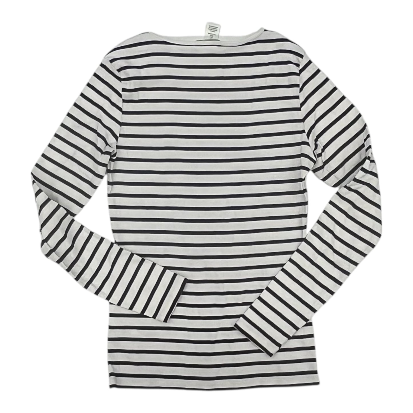 Top Ls By H&M In Black & White, Size:L