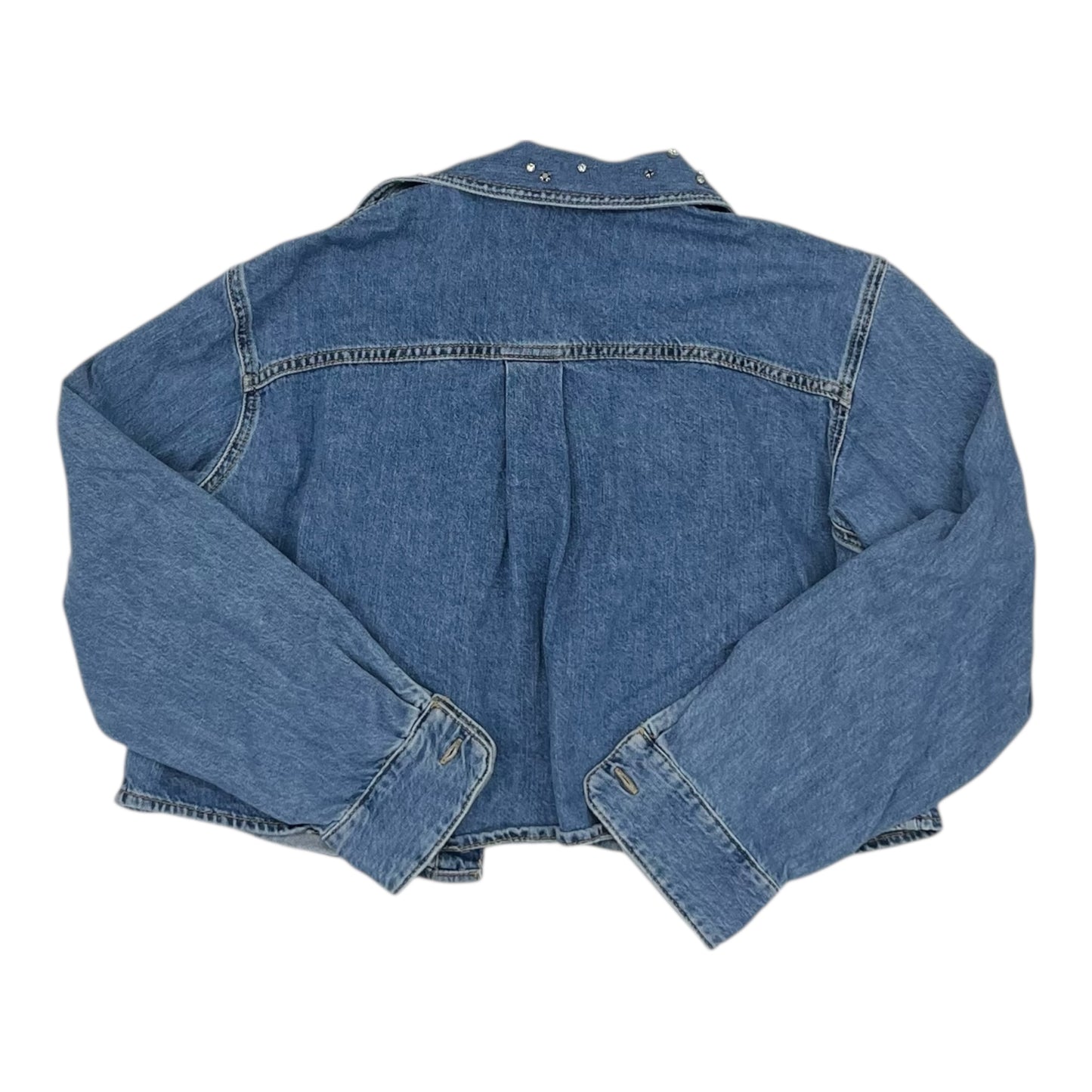 Jacket Denim By Zara In Blue Denim, Size:M