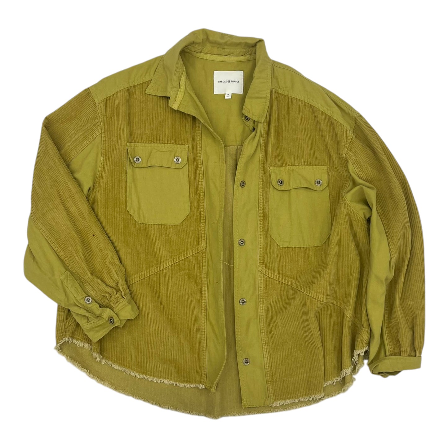 Jacket Shirt By Thread And Supply In Green, Size:M