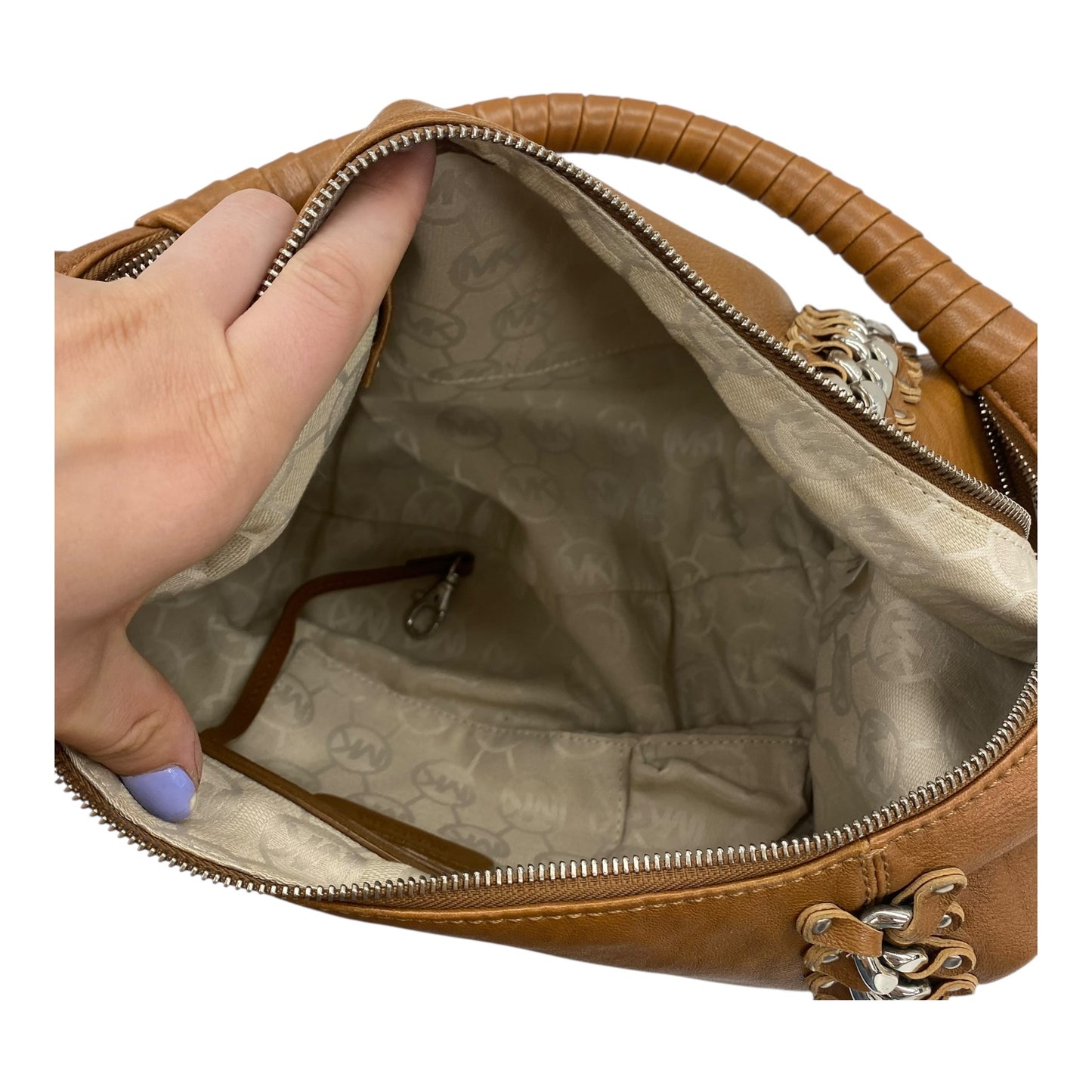 Handbag Designer By Michael Kors In Brown, Size:Medium