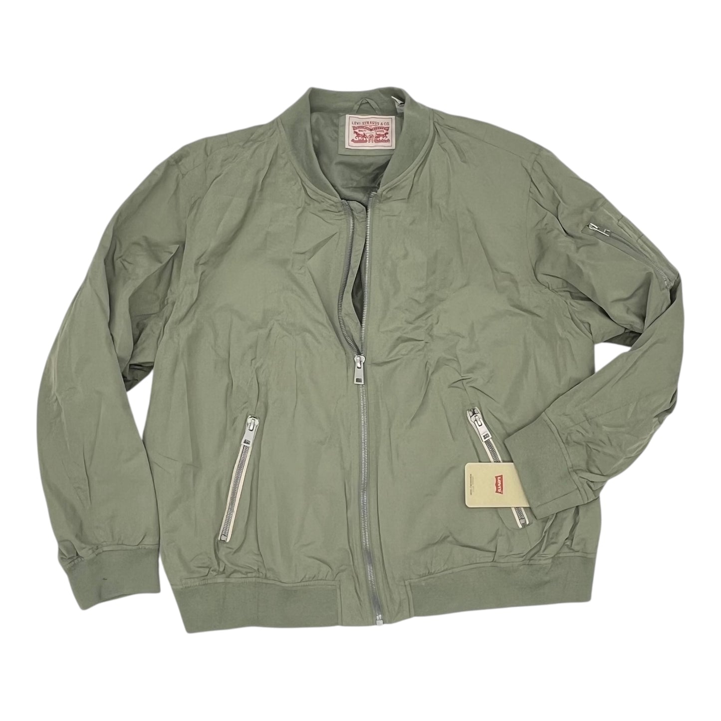 Jacket Puffer & Quilted By Levis In Green, Size:4X