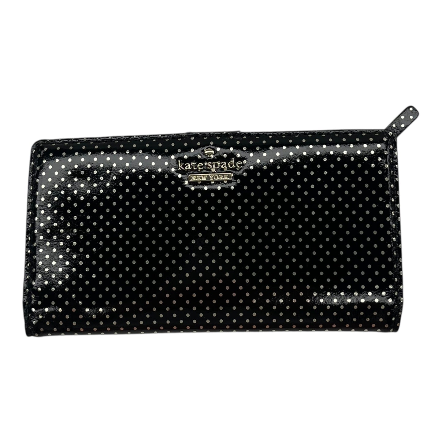 Wallet Designer By Kate Spade In Black & Gold, Size:Medium