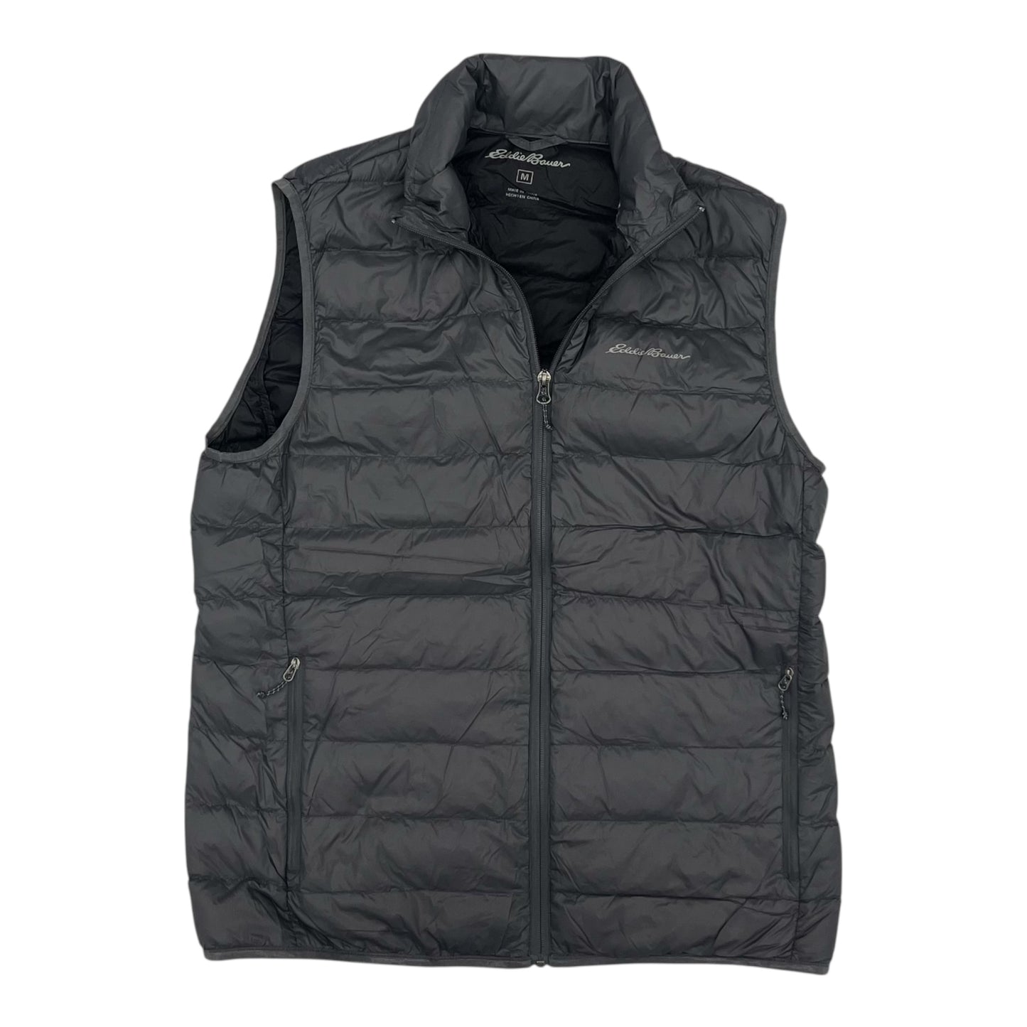 Vest Puffer & Quilted By Eddie Bauer In Grey, Size:M