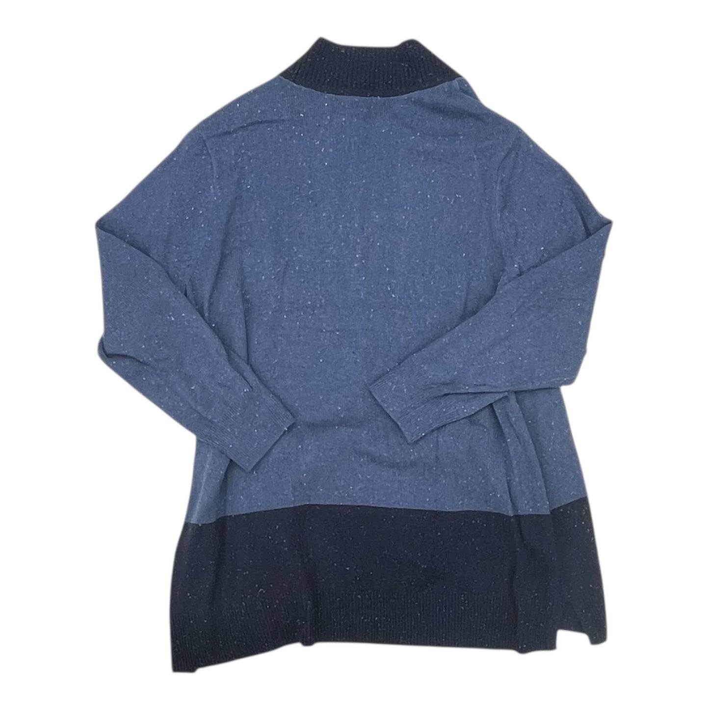 Sweater Cardigan By Karen Scott In Blue, Size:2X