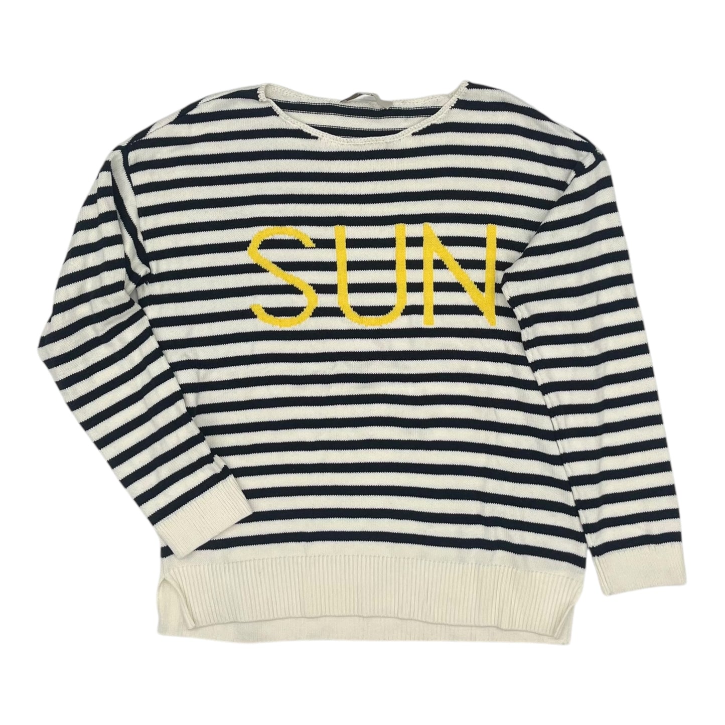 Sweater By Loft In Blue & White, Size:L