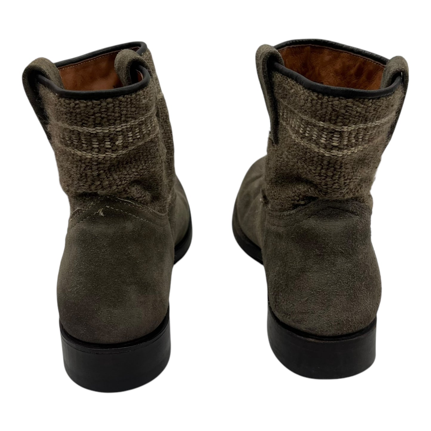 Boots Ankle Flats By Cmb In Taupe, Size:7.5