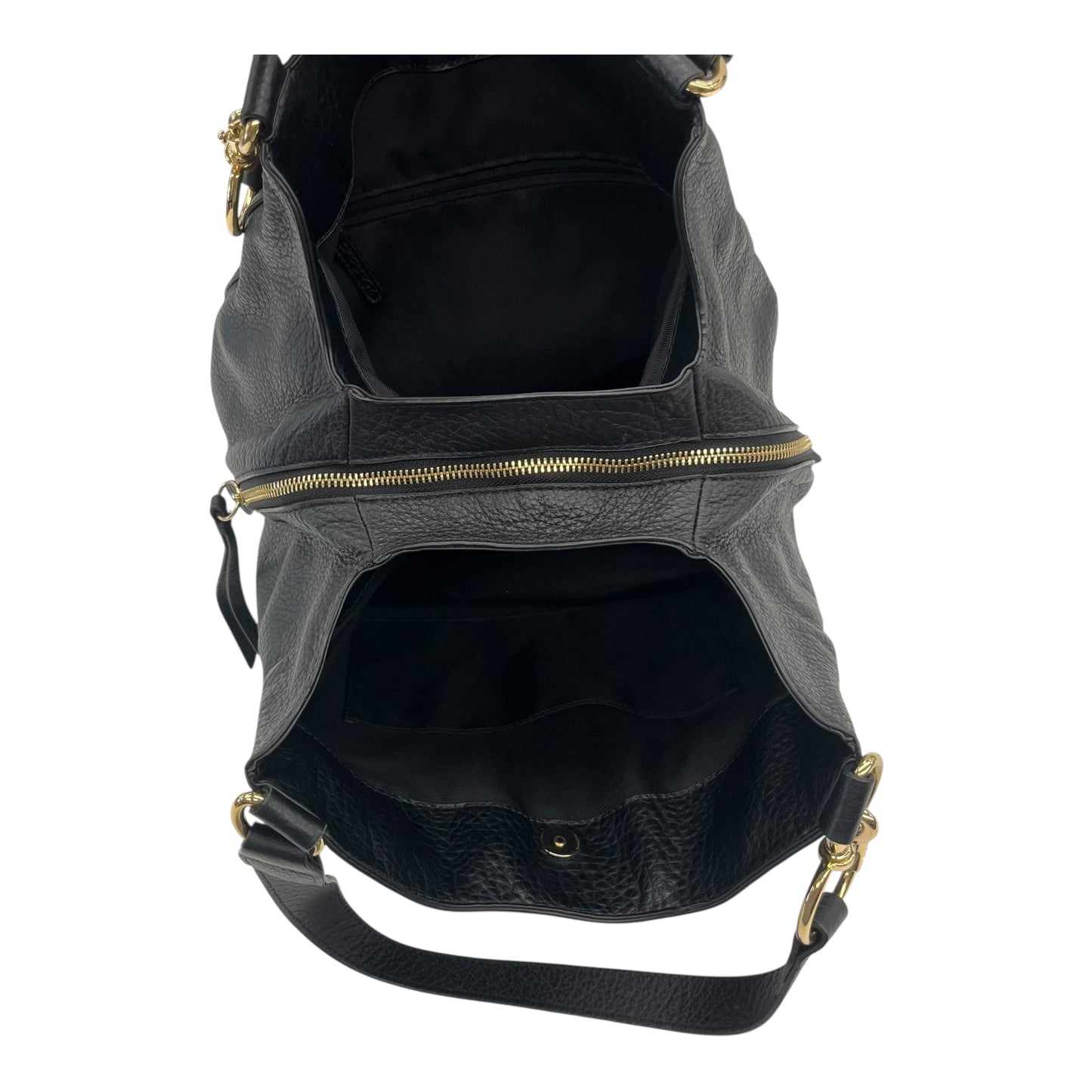 Handbag Leather By Vince Camuto In Black, Size:Medium