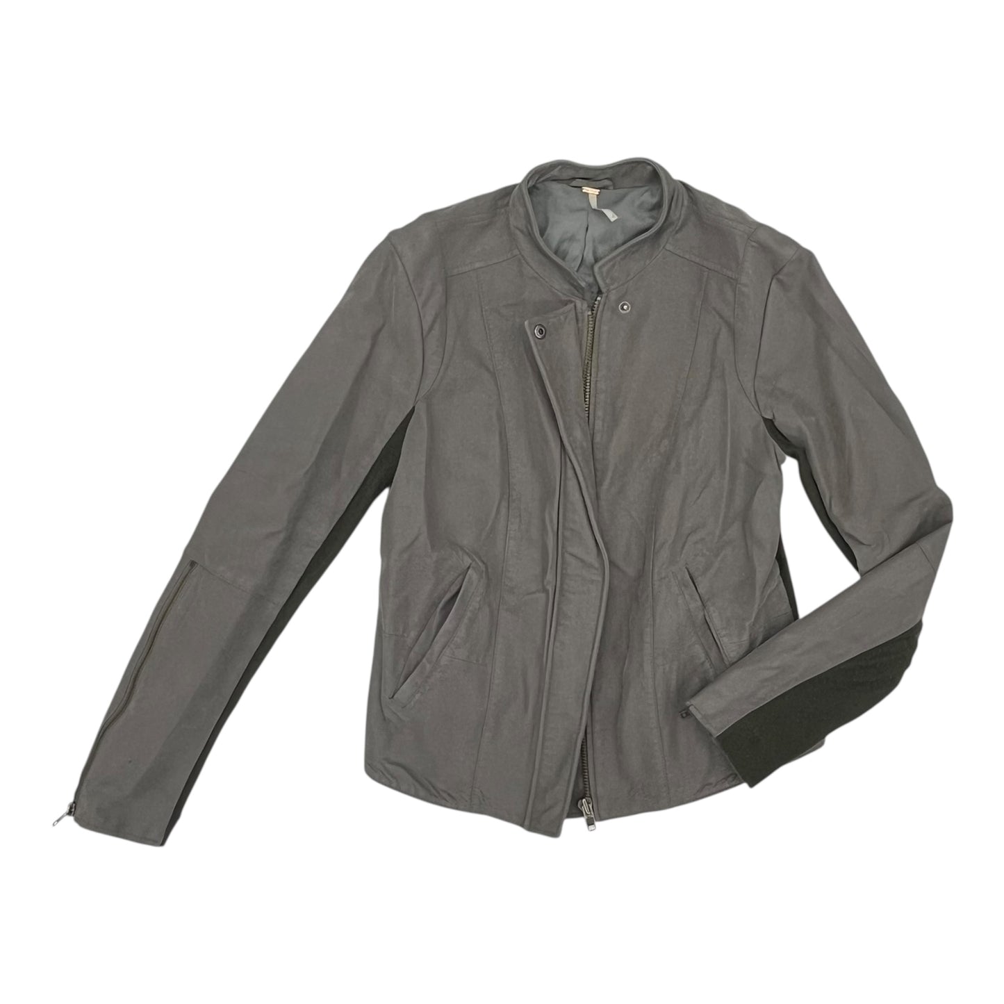 Jacket Moto By Free People In Grey, Size:L