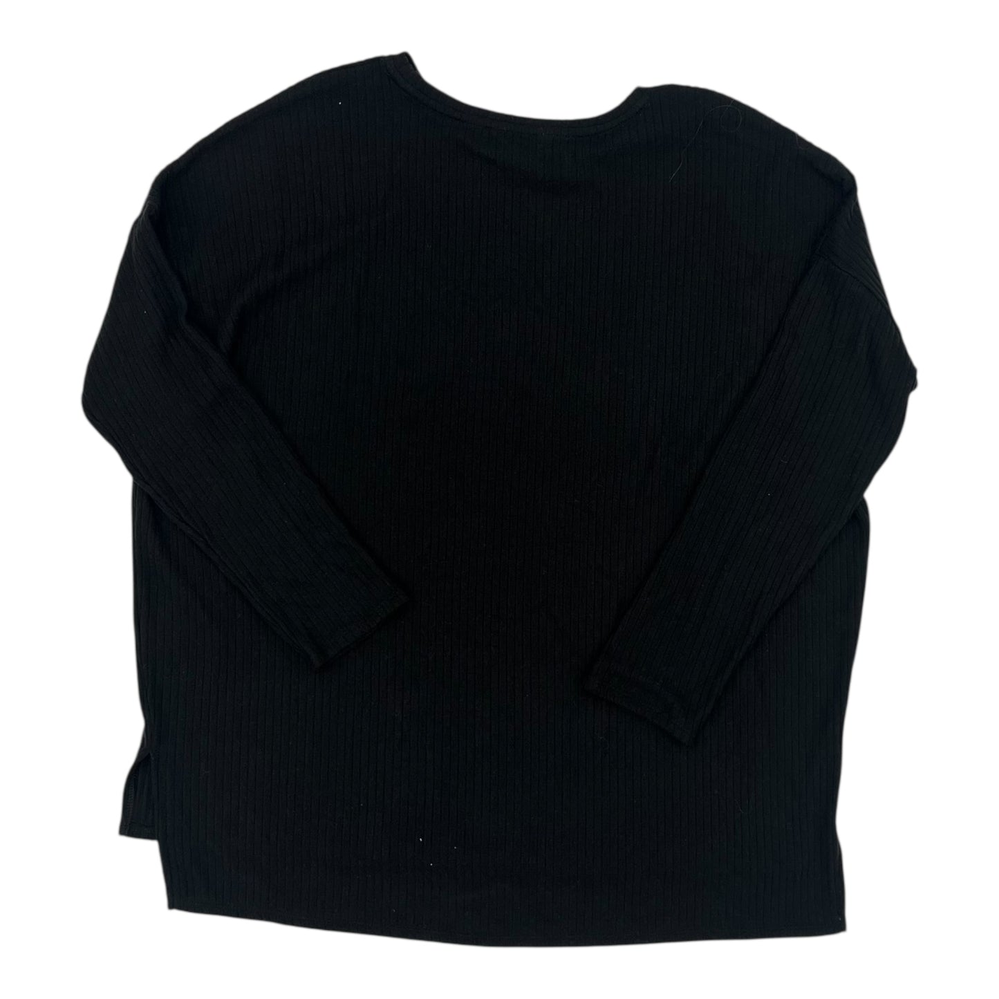 Top Ls By Time And Tru In Black, Size:Xl