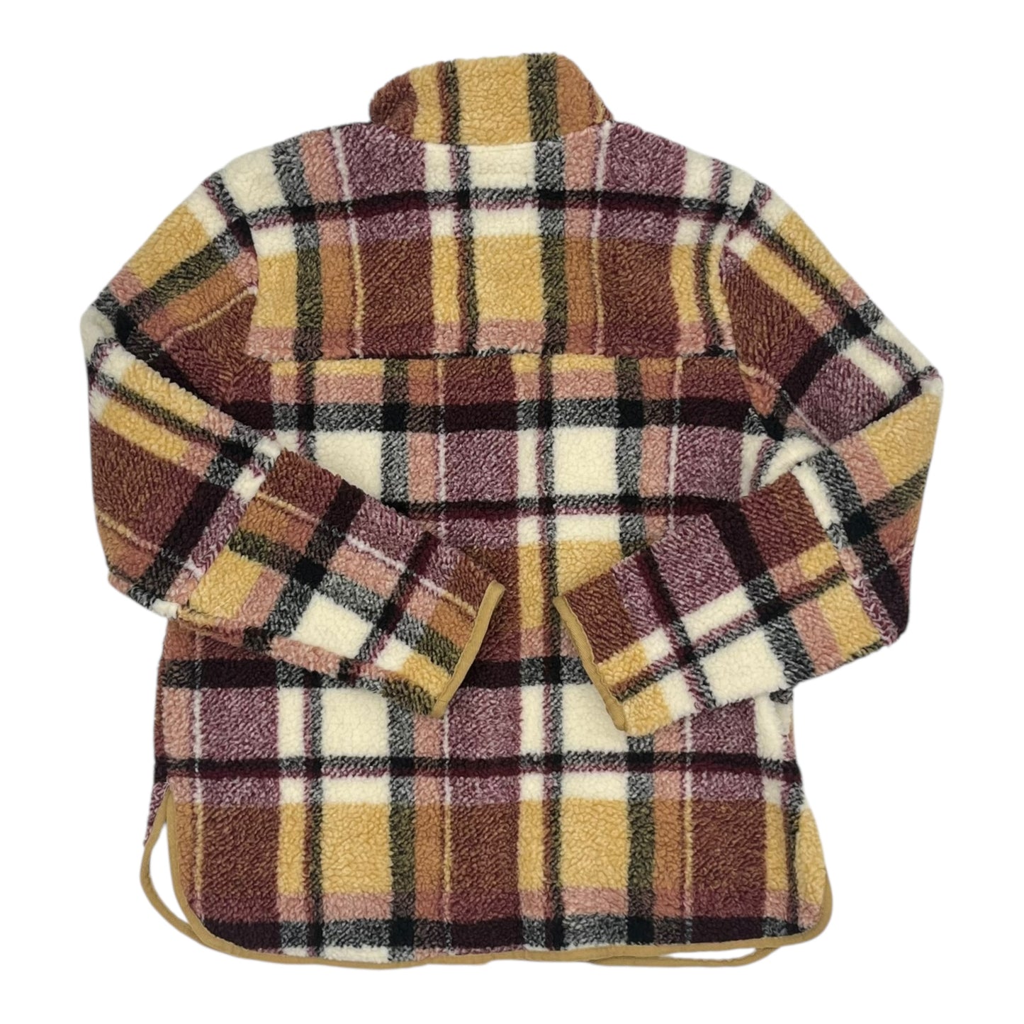 Jacket Faux Fur & Sherpa By Maurices In Plaid Pattern, Size:M