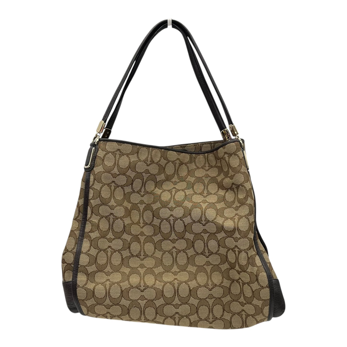 Handbag Designer By Coach In Brown & Tan, Size:Medium