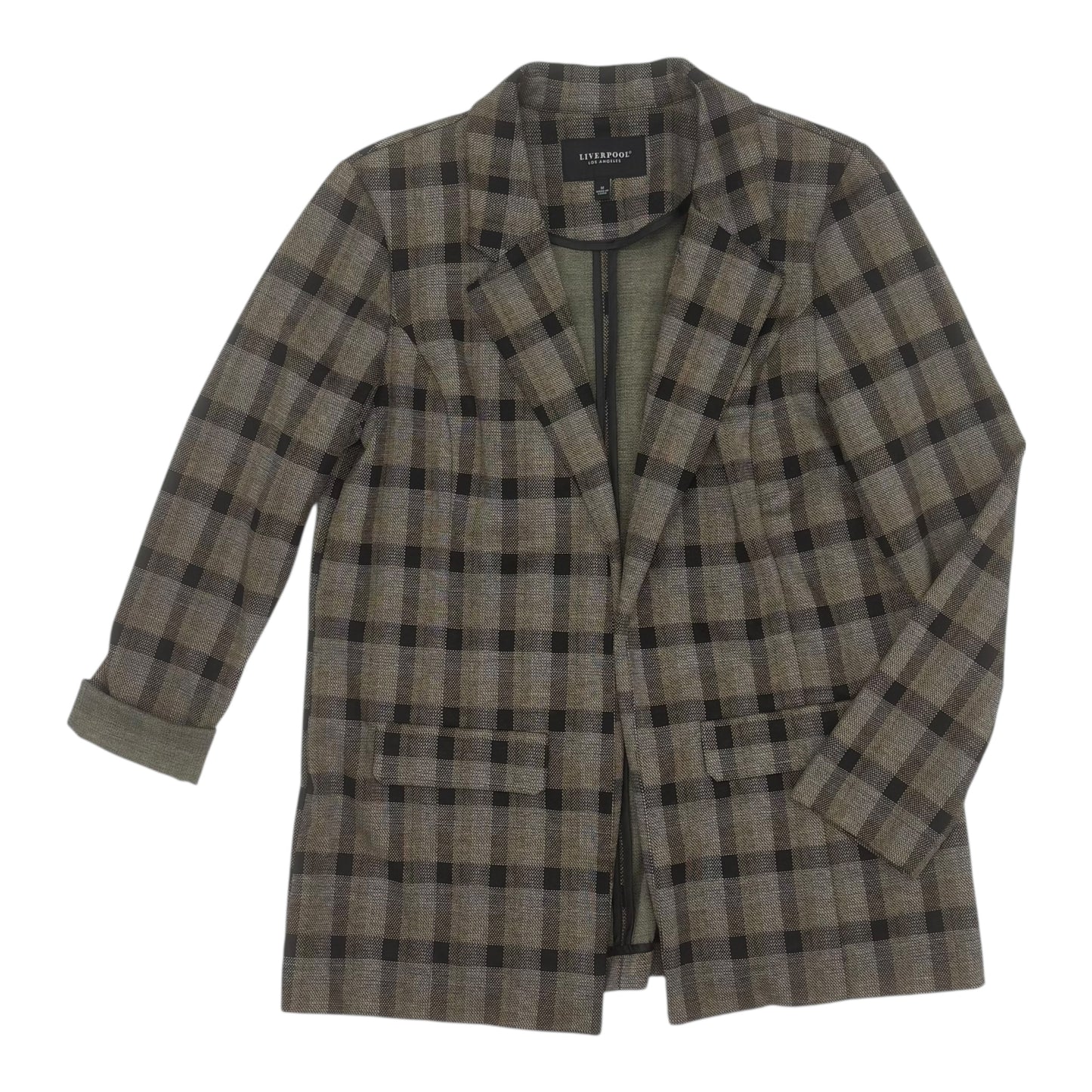 Blazer By Liverpool In Plaid Pattern, Size:M