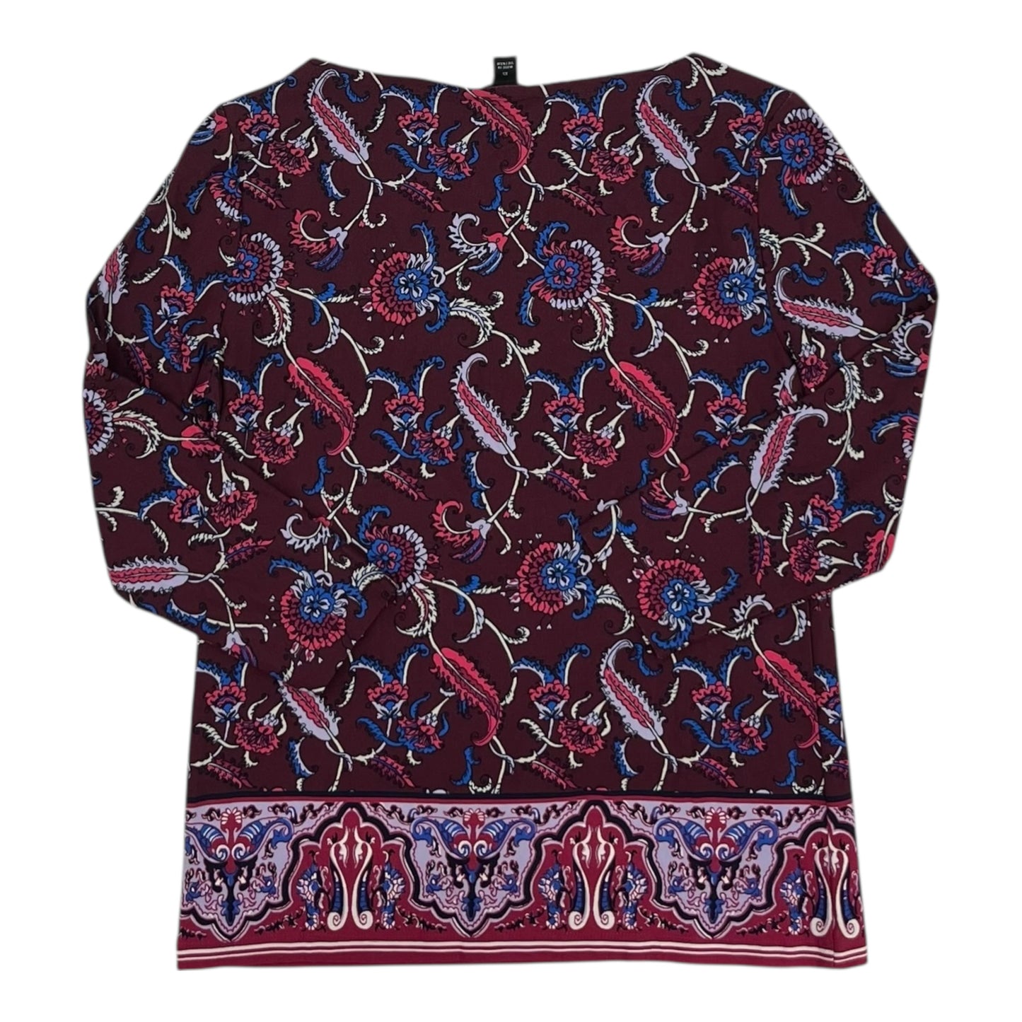 Top 3/4 Sleeve By Ann Taylor In Purple, Size:Xs