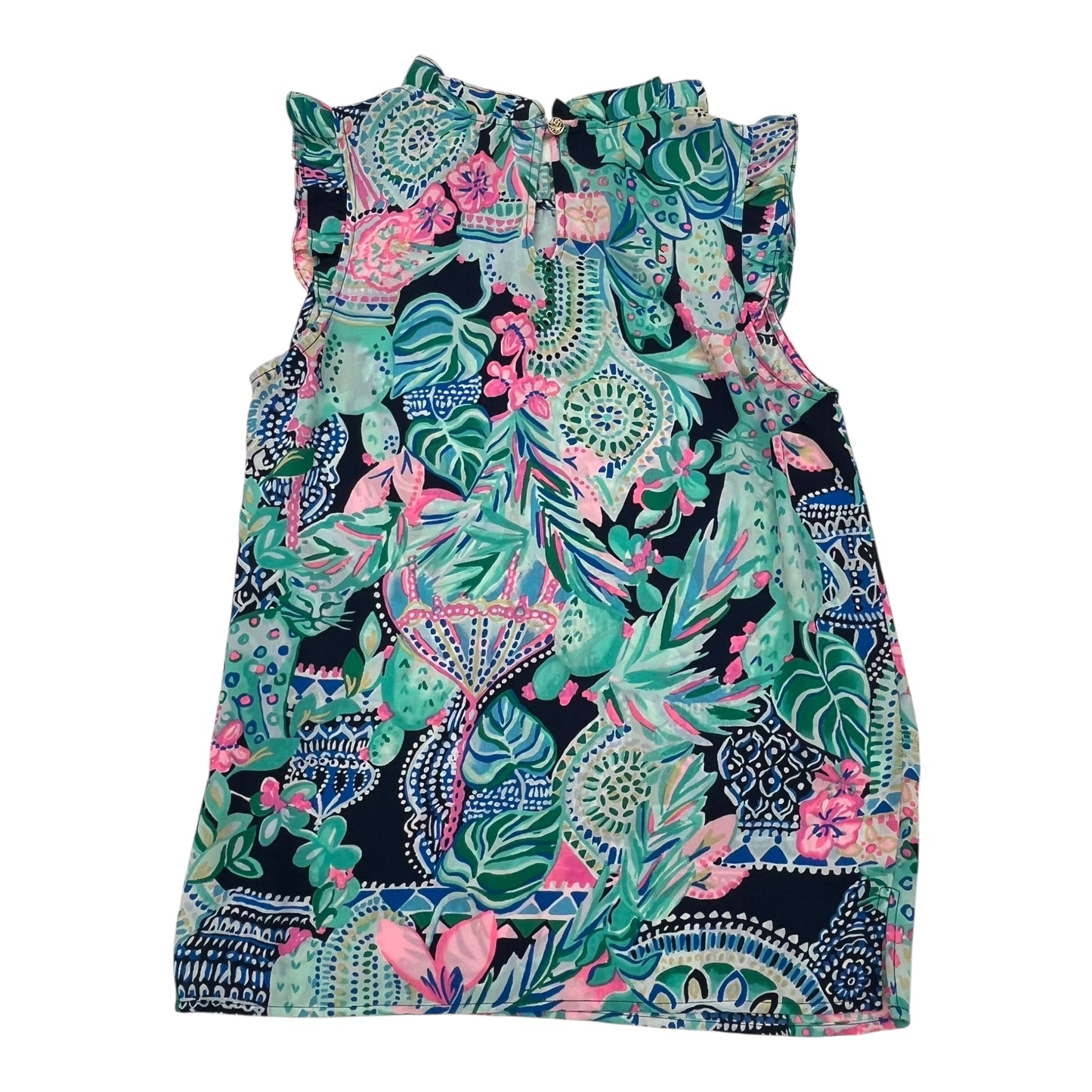 Top Sleeveless Designer By Lilly Pulitzer In Blue & Pink, Size:Xxs