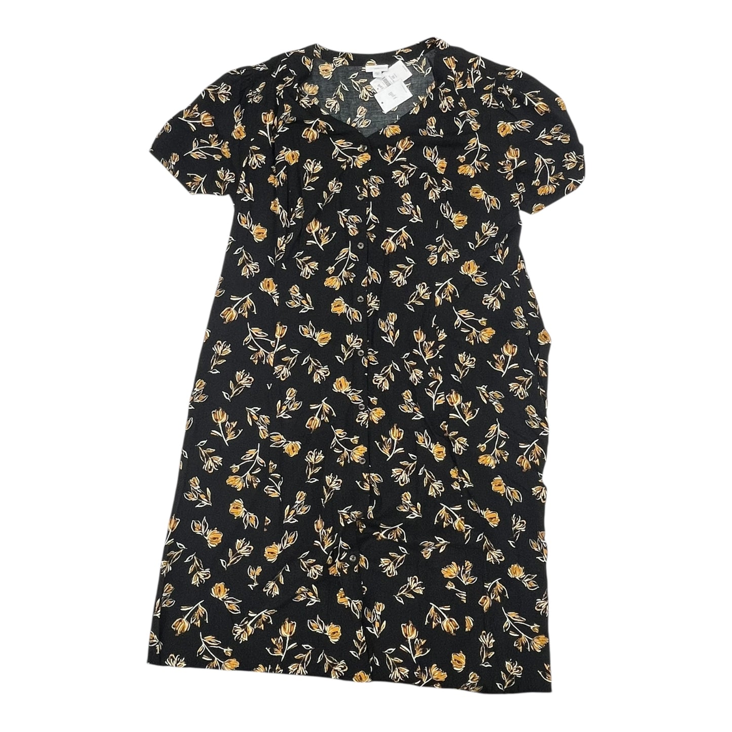 Dress Casual Maxi By J. Jill In Black & Gold, Size:4X